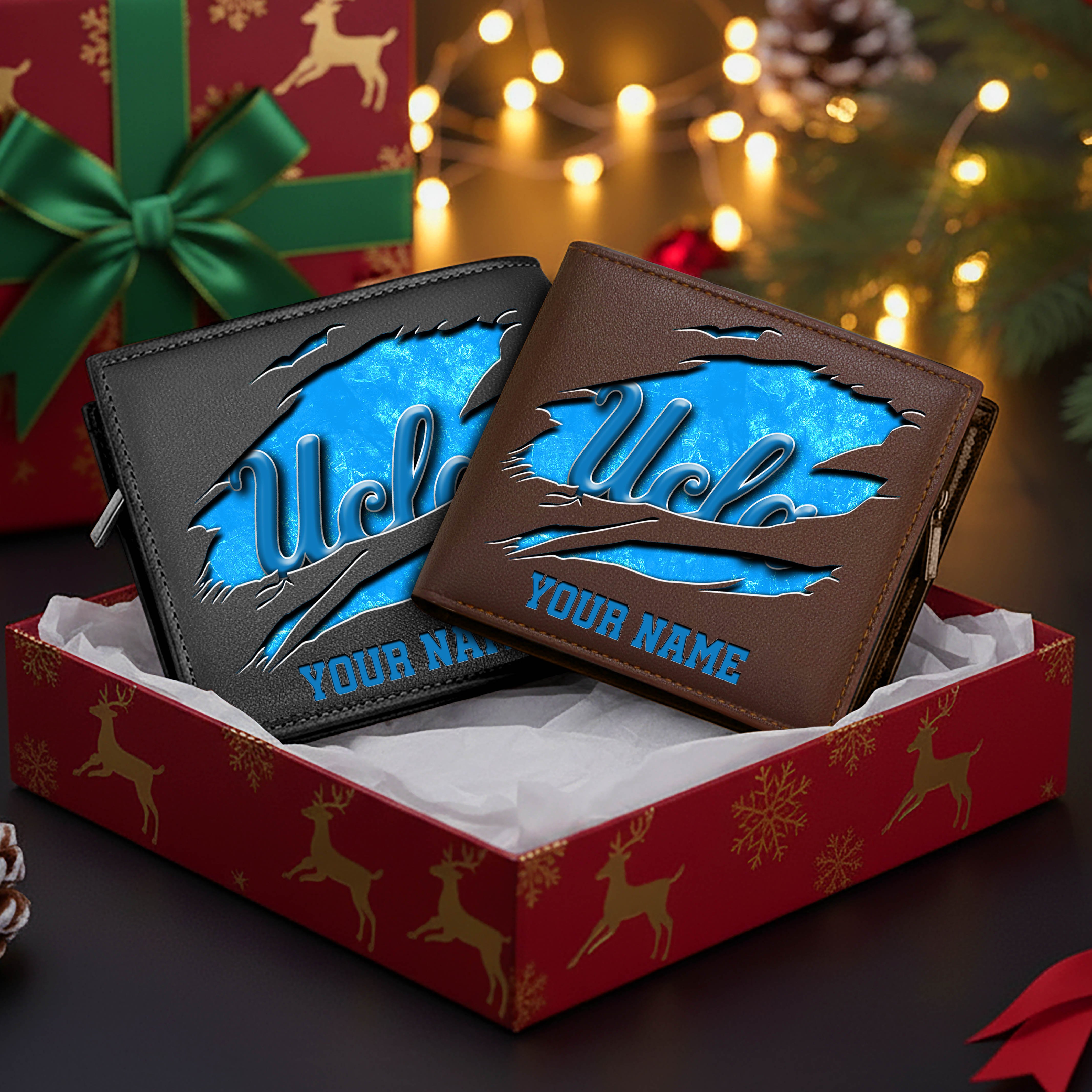 Alternative view of UCLA Bruins Men Wallet Custom Your Name, Football Team Men Wallet For Fans, Gifts For Football Lovers EHIVM-08213237A