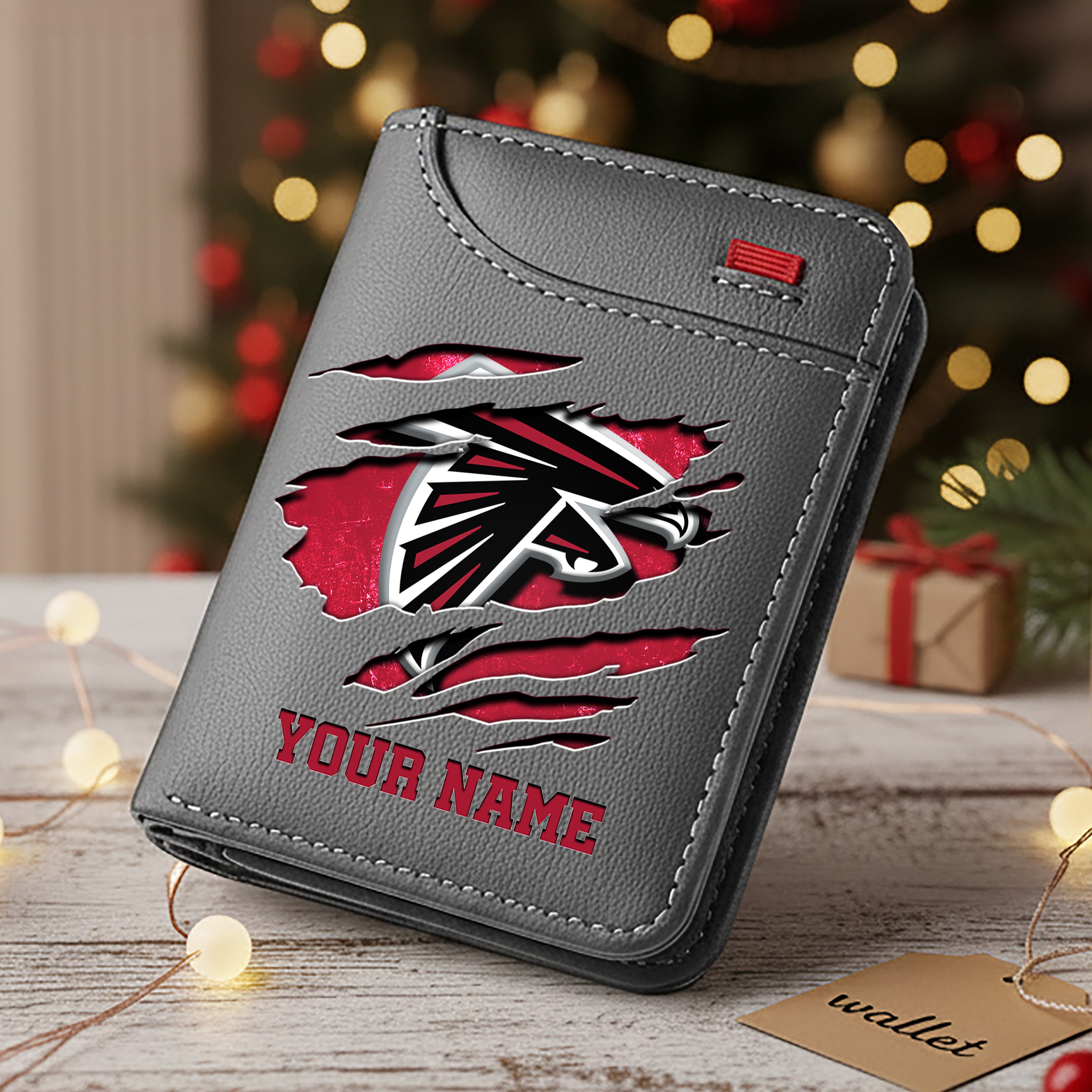 Alternative view of Atlanta Falcons Men Wallet Custom Your Name, Football Team Men Wallet For Fans, Gifts For Football Lovers EHIVM-10023798N