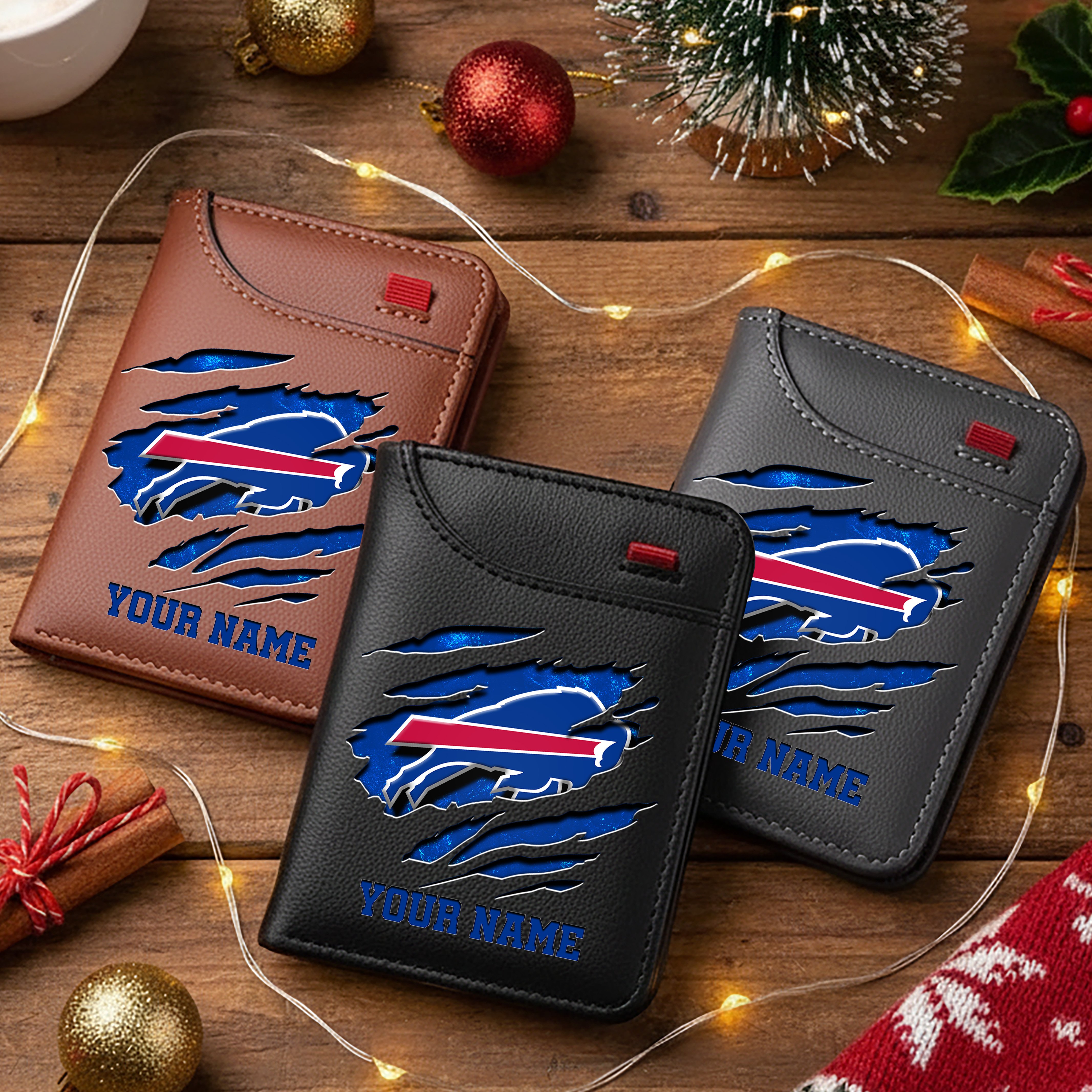 Buffalo Bills Men Wallet Custom Your Name, Football Team Men Wallet For Fans, Gifts For Football Lovers EHIVM-10023798N