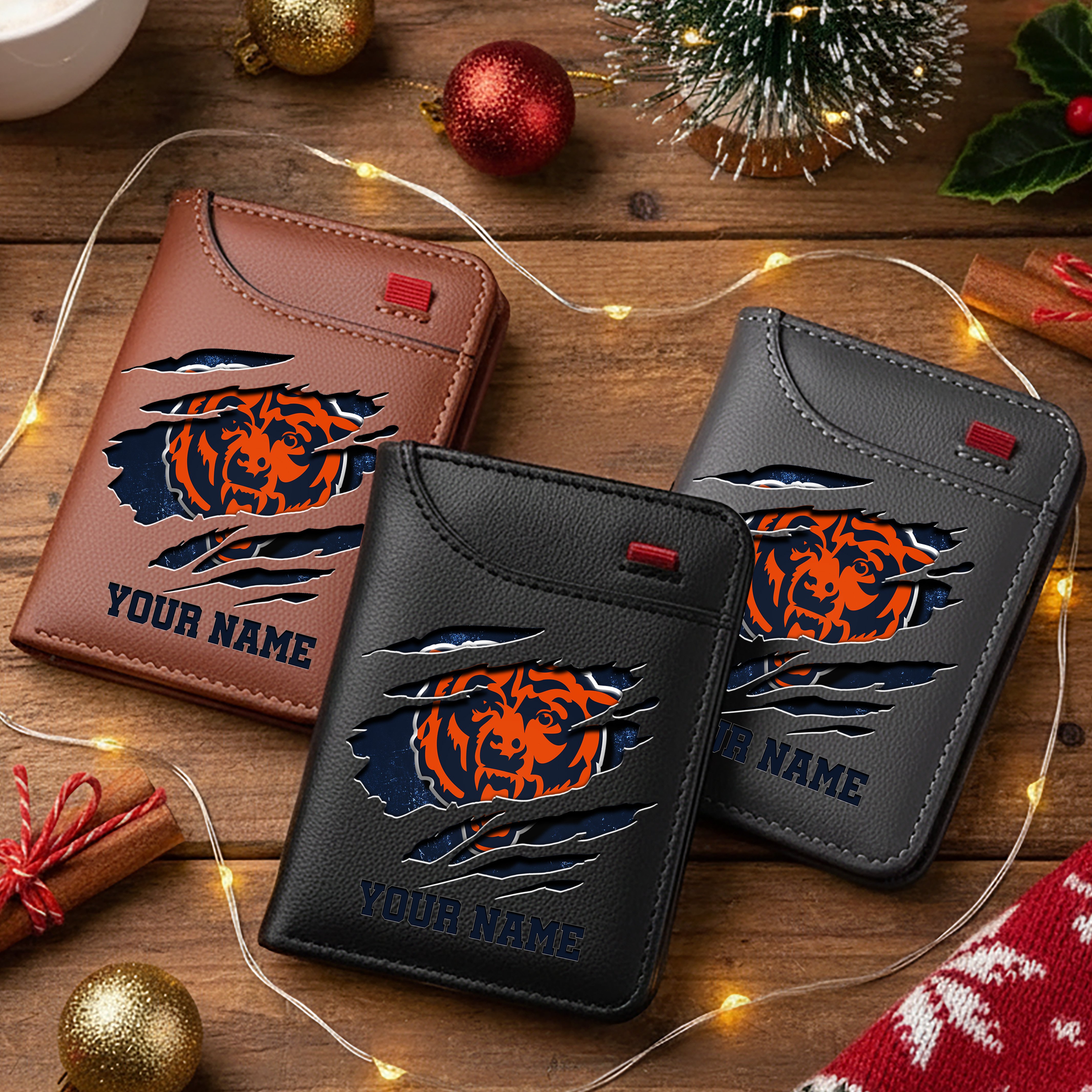 Chicago Bears Men Wallet Custom Your Name, Football Team Men Wallet For Fans, Gifts For Football Lovers EHIVM-10023798N