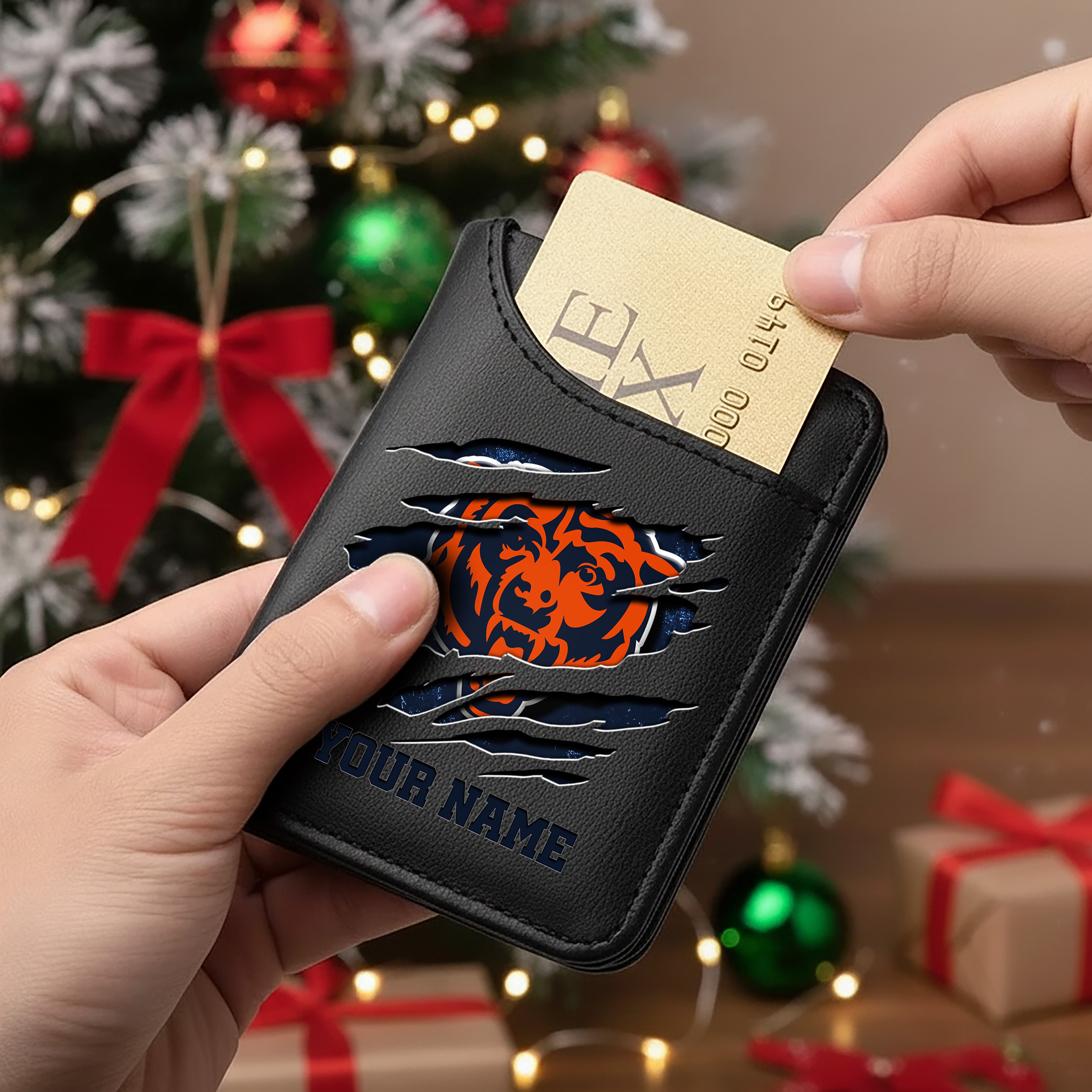 Chicago Bears Men Wallet Custom Your Name, Football Team Men Wallet For Fans, Gifts For Football Lovers EHIVM-10023798N - Image 3