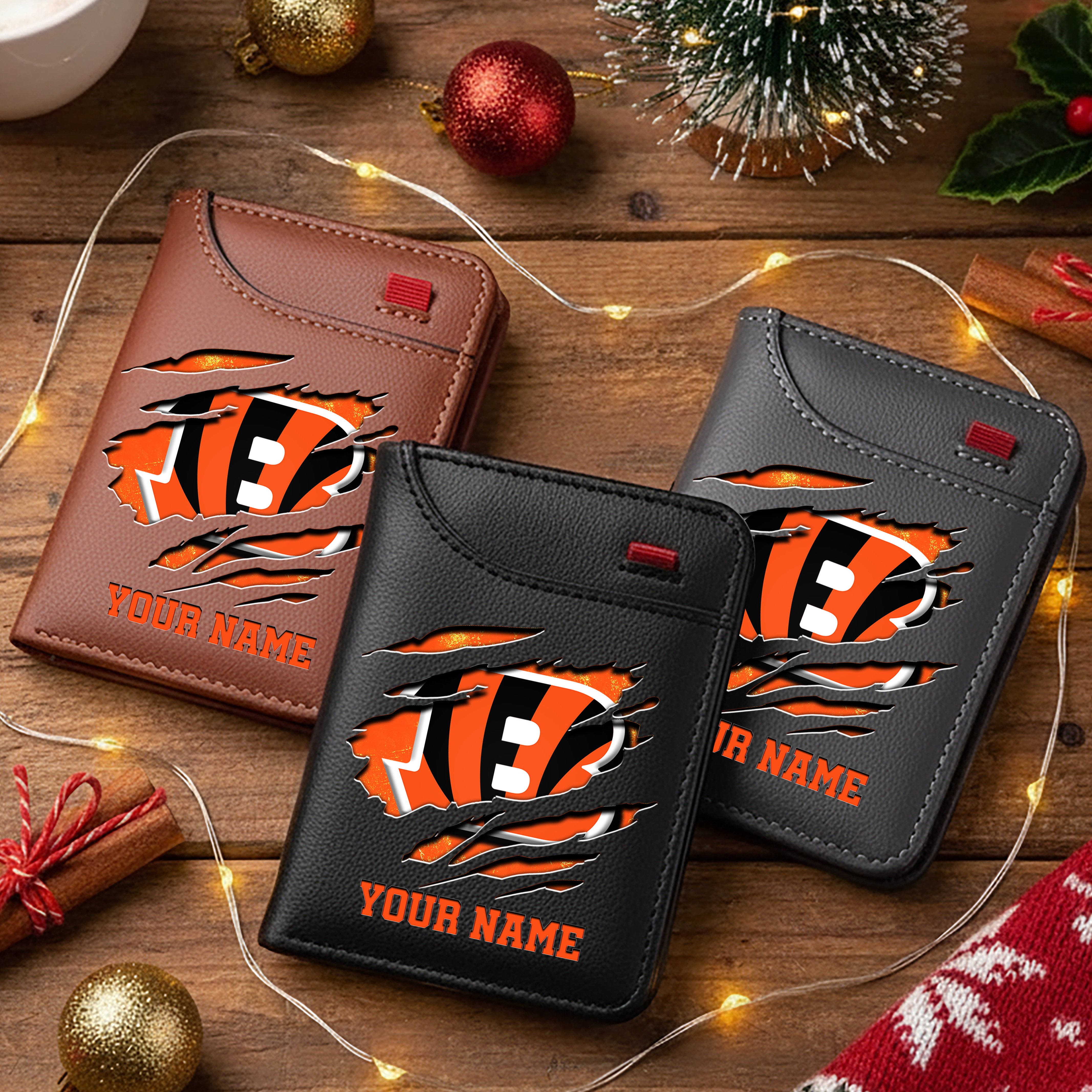 Cincinnati Bengals Men Wallet Custom Your Name, Football Team Men Wallet For Fans, Gifts For Football Lovers EHIVM-10023798N