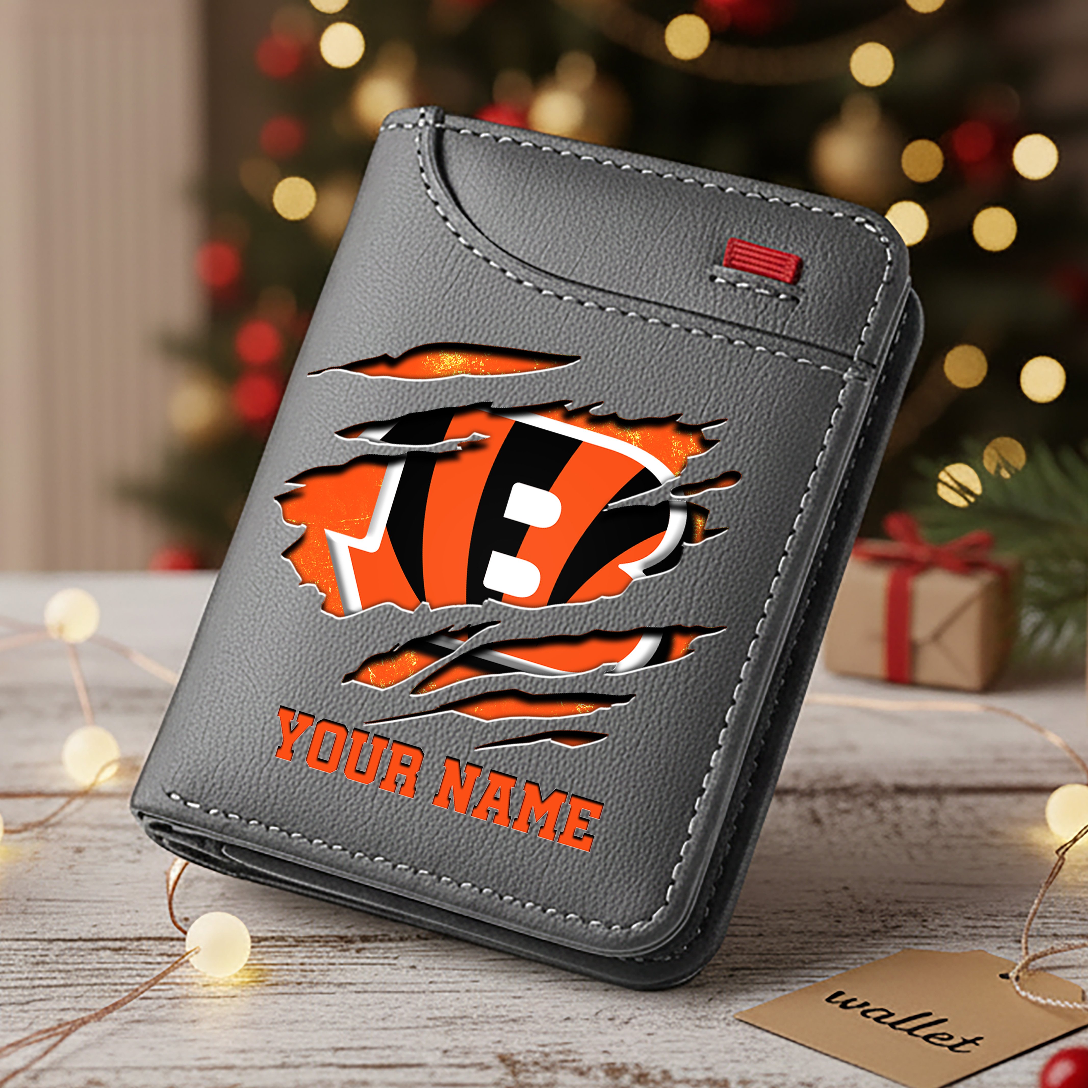 Alternative view of Cincinnati Bengals Men Wallet Custom Your Name, Football Team Men Wallet For Fans, Gifts For Football Lovers EHIVM-10023798N