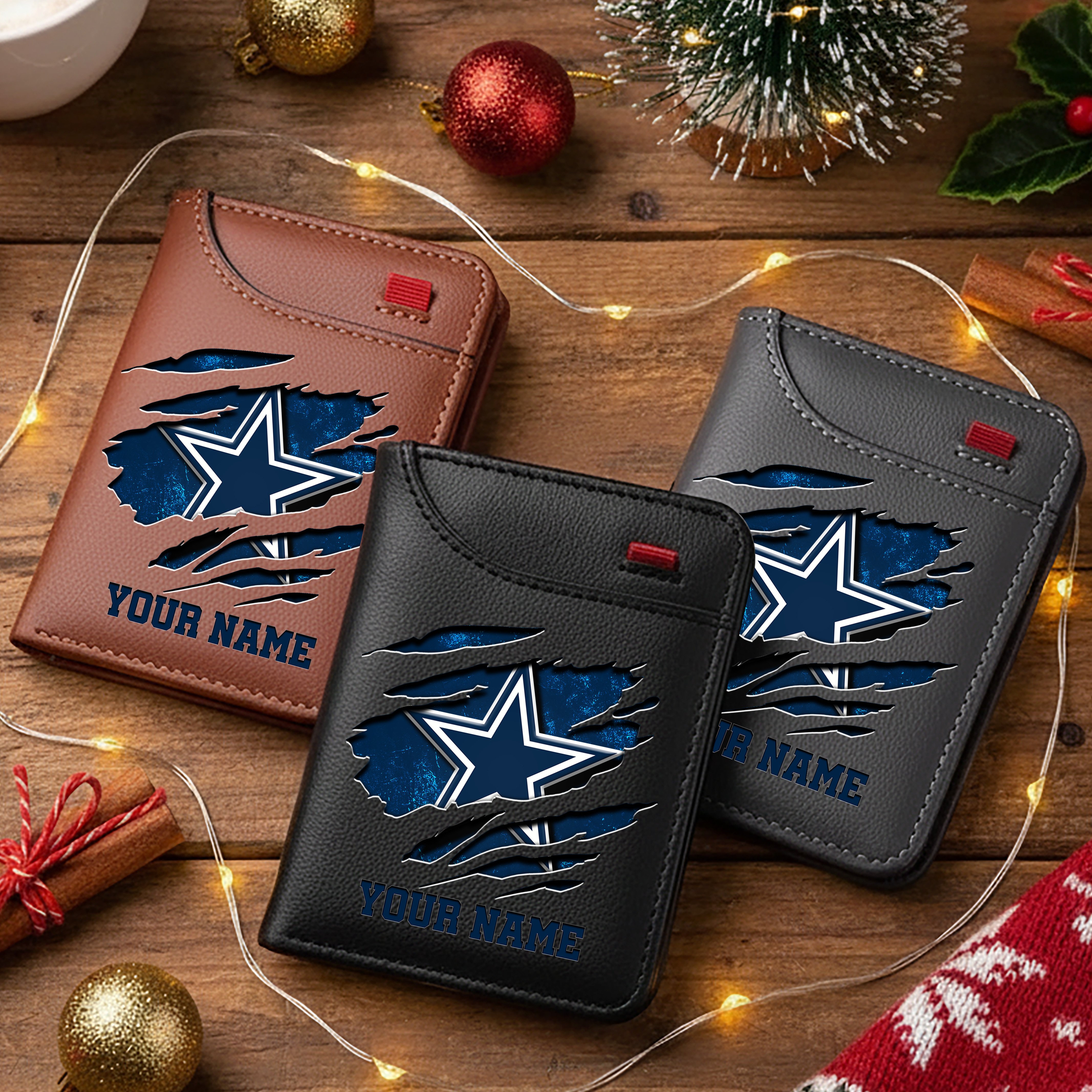 Dallas Cowboys Men Wallet Custom Your Name, Football Team Men Wallet For Fans, Gifts For Football Lovers EHIVM-10023798N