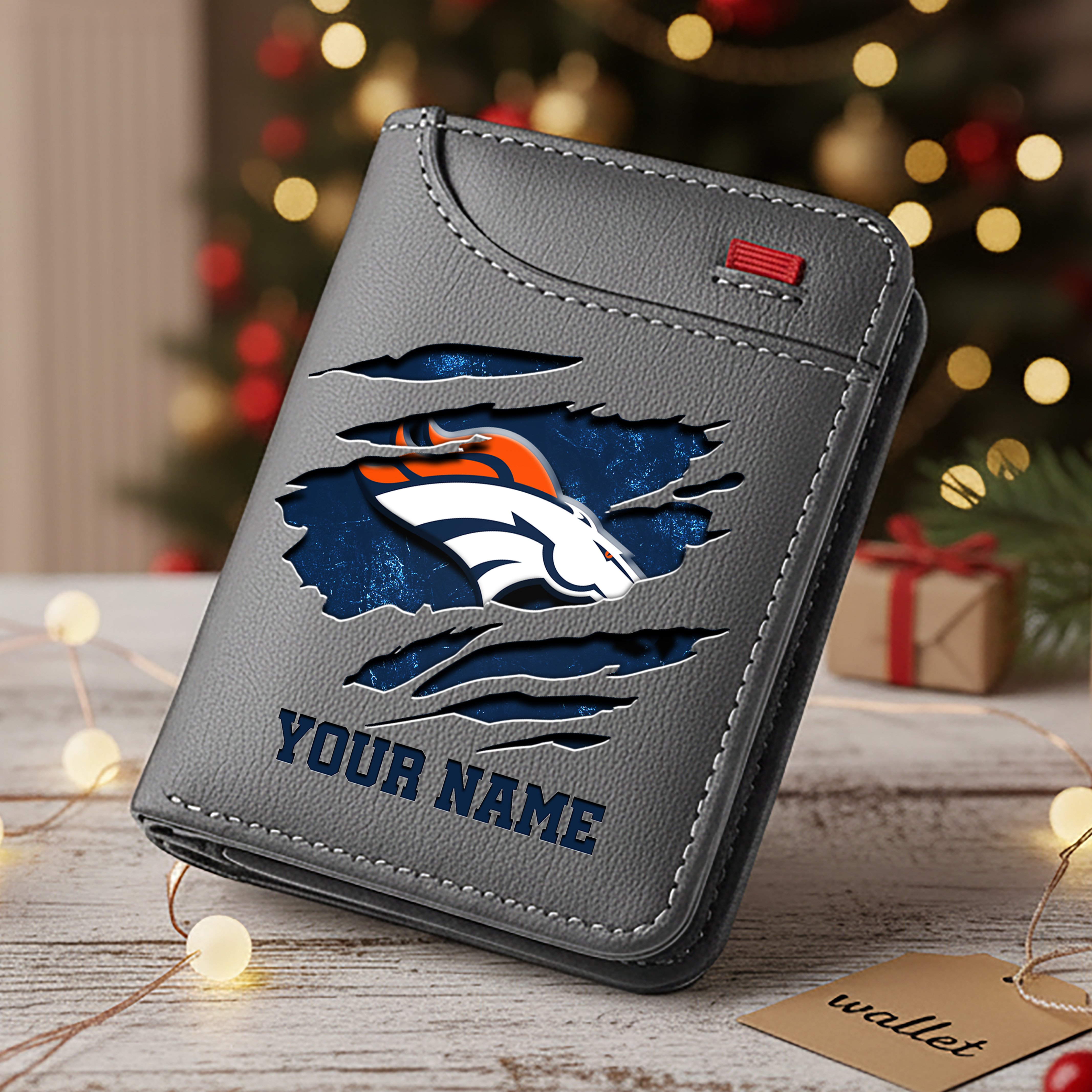 Alternative view of Denver Broncos Men Wallet Custom Your Name, Football Team Men Wallet For Fans, Gifts For Football Lovers EHIVM-10023798N