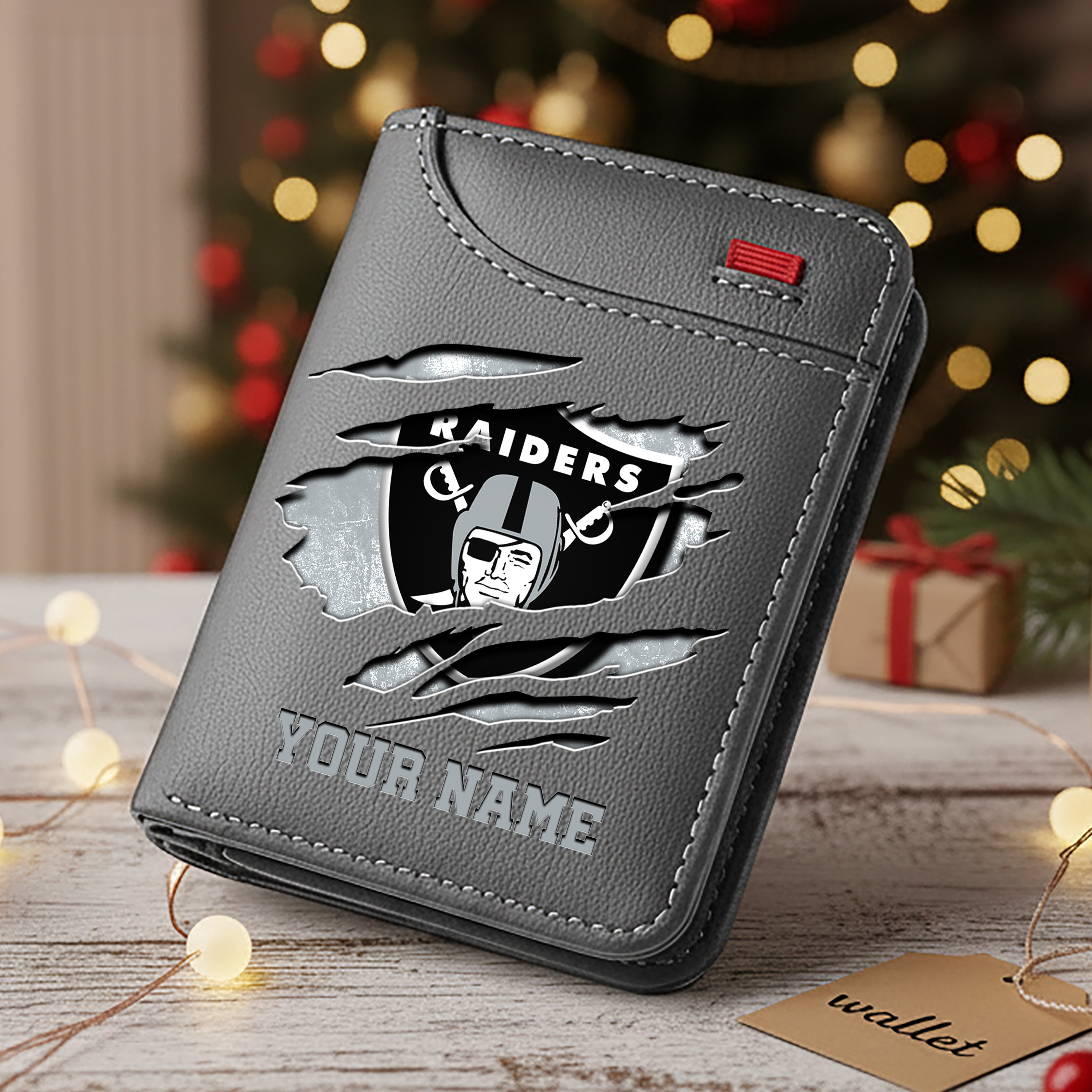 Alternative view of Las Vegas Raiders Men Wallet Custom Your Name, Football Team Men Wallet For Fans, Gifts For Football Lovers EHIVM-10023798N