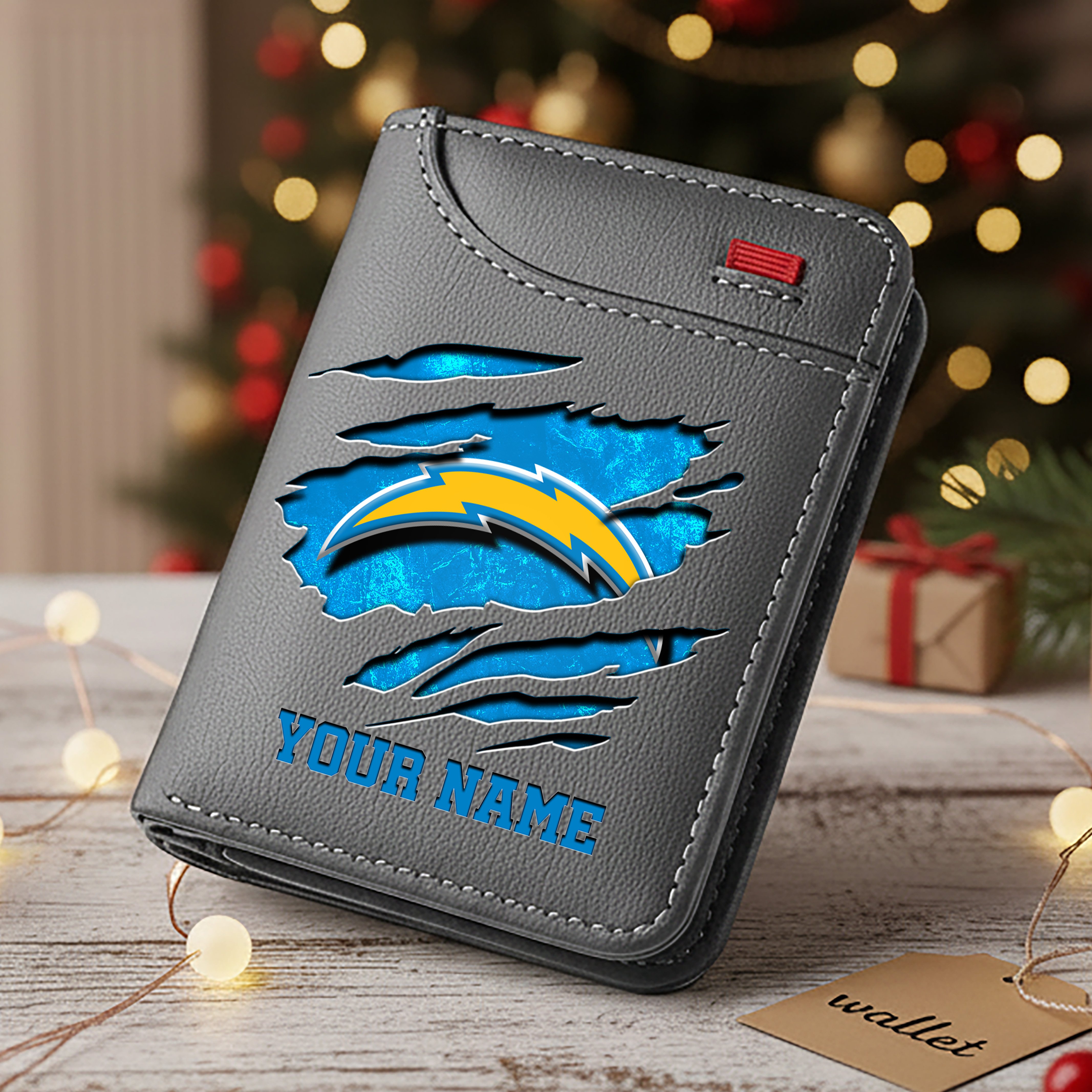 Alternative view of Los Angeles Chargers Men Wallet Custom Your Name, Football Team Men Wallet For Fans, Gifts For Football Lovers EHIVM-10023798N