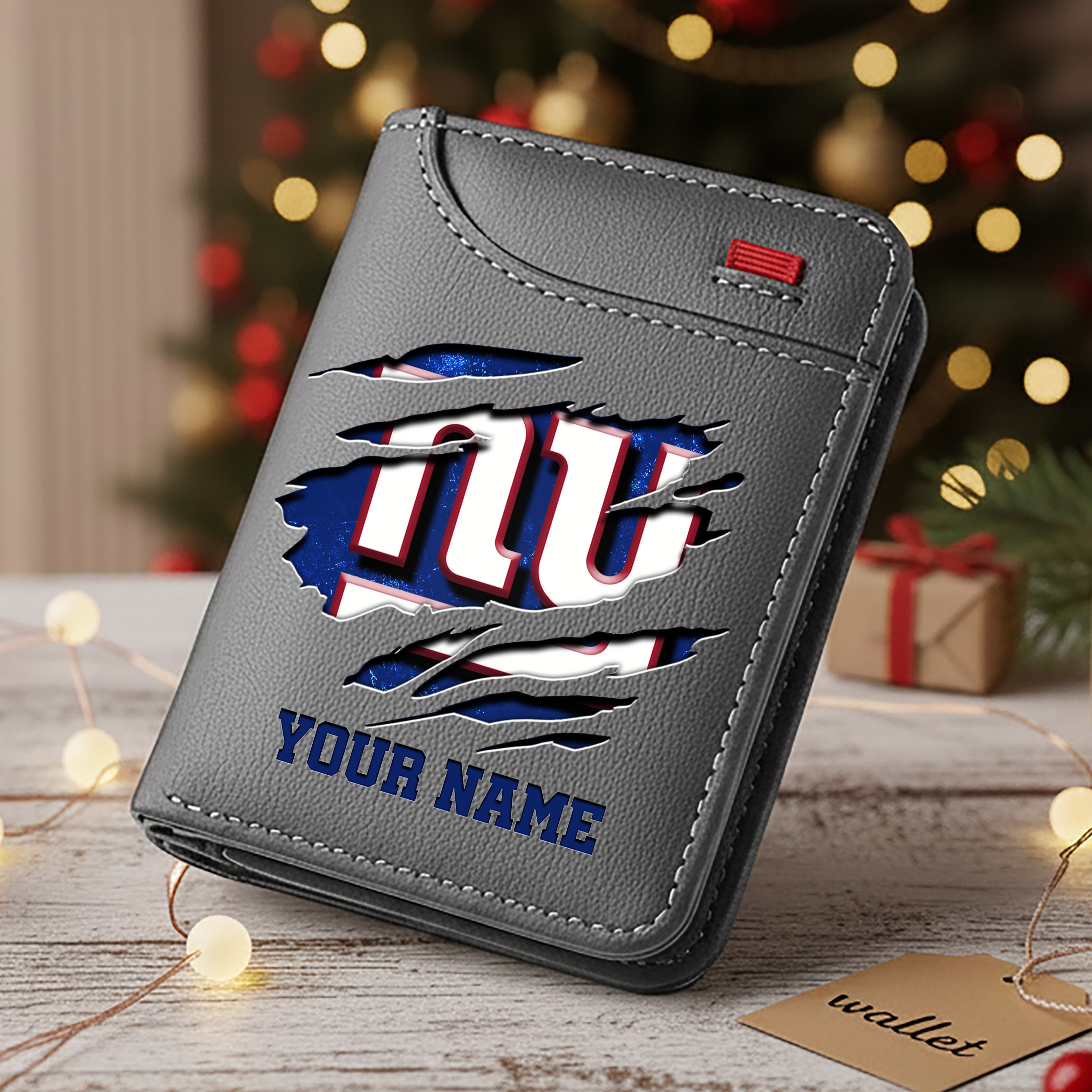 Alternative view of New York Giants Men Wallet Custom Your Name, Football Team Men Wallet For Fans, Gifts For Football Lovers EHIVM-10023798N