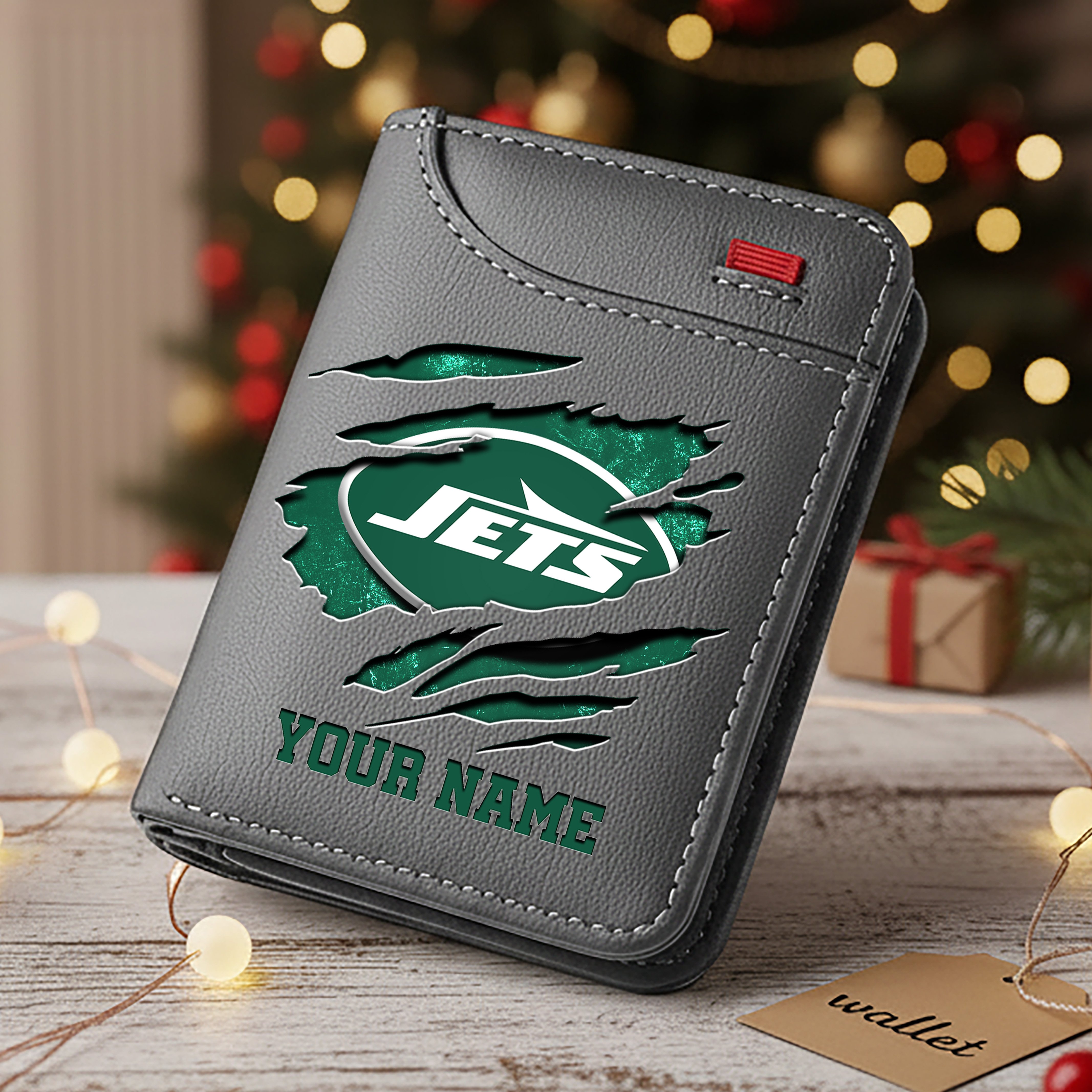 Alternative view of New York Jets Men Wallet Custom Your Name, Football Team Men Wallet For Fans, Gifts For Football Lovers EHIVM-10023798N