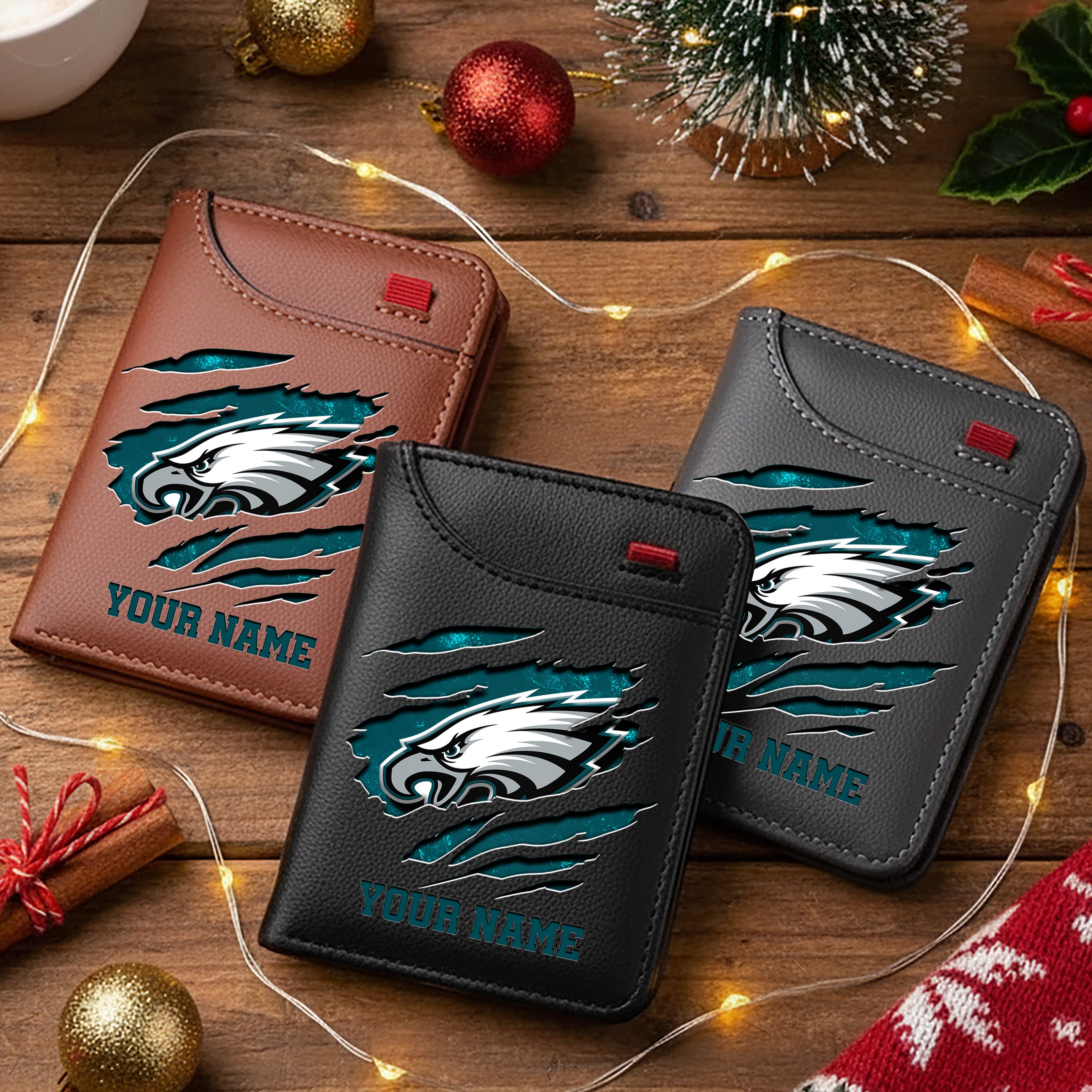 Philadelphia Eagles Men Wallet Custom Your Name, Football Team Men Wallet For Fans, Gifts For Football Lovers EHIVM-10023798N