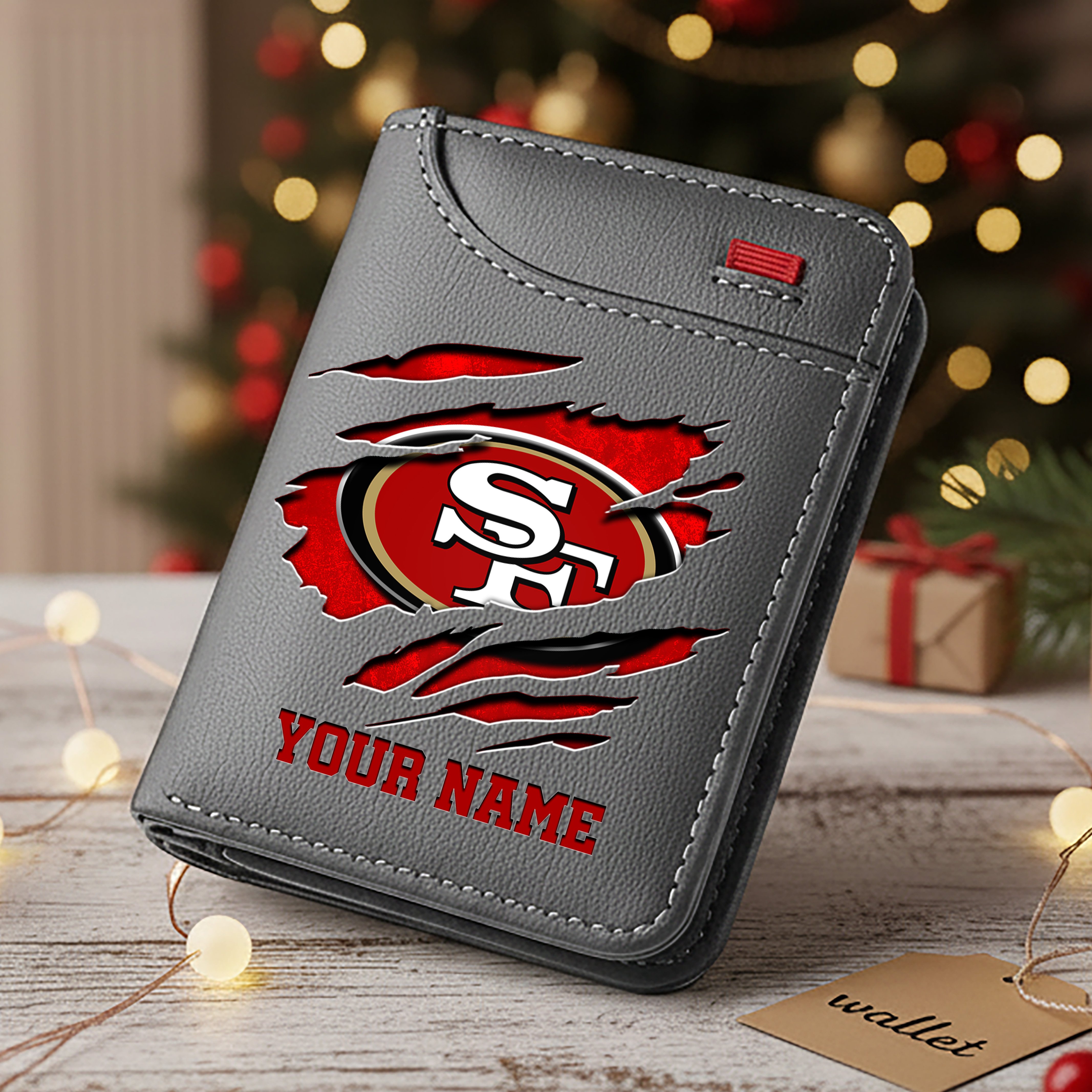Alternative view of San Francisco 49ers Men Wallet Custom Your Name, Football Team Men Wallet For Fans, Gifts For Football Lovers EHIVM-10023798N