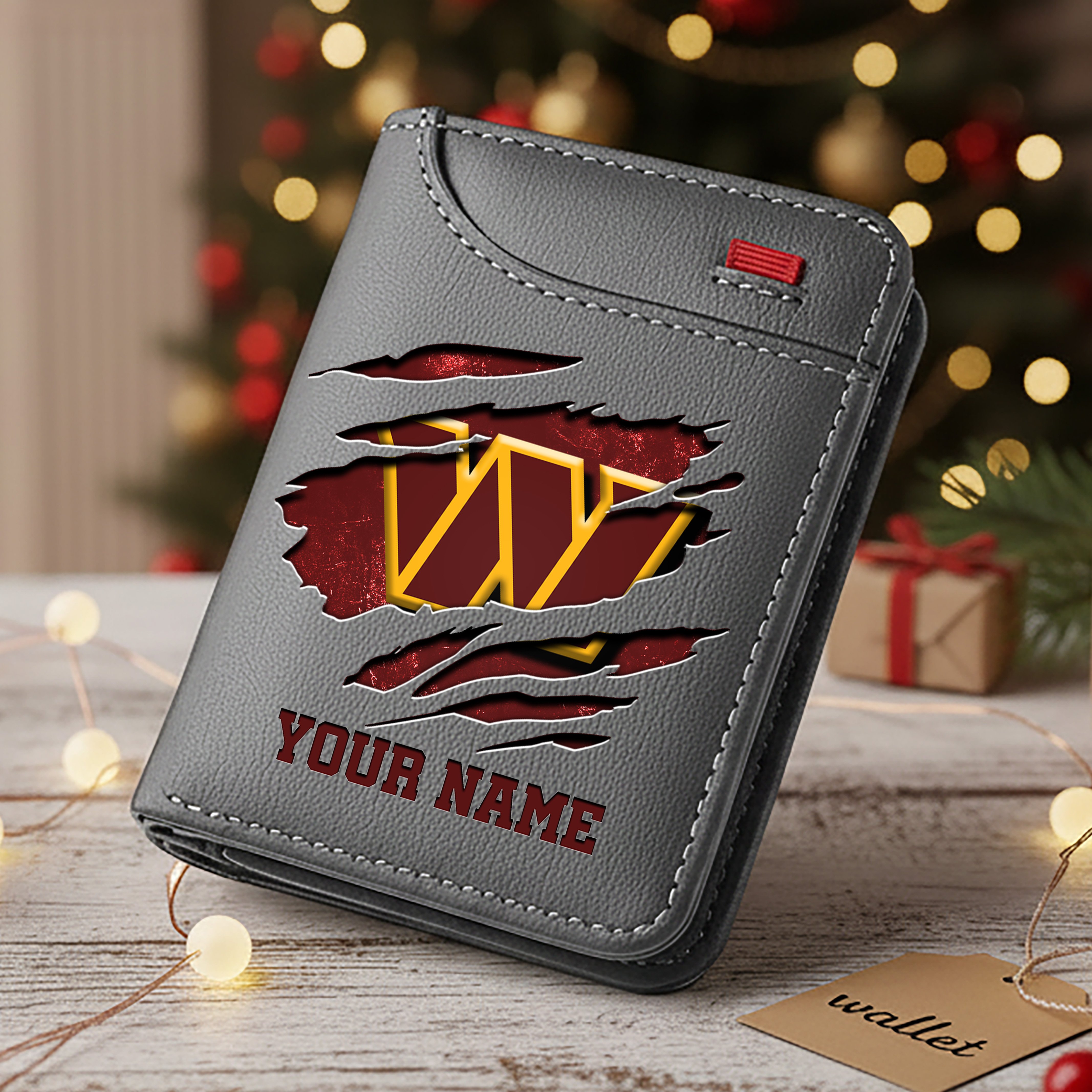 Alternative view of Washington Commanders Men Wallet Custom Your Name, Football Team Men Wallet For Fans, Gifts For Football Lovers EHIVM-10023798N