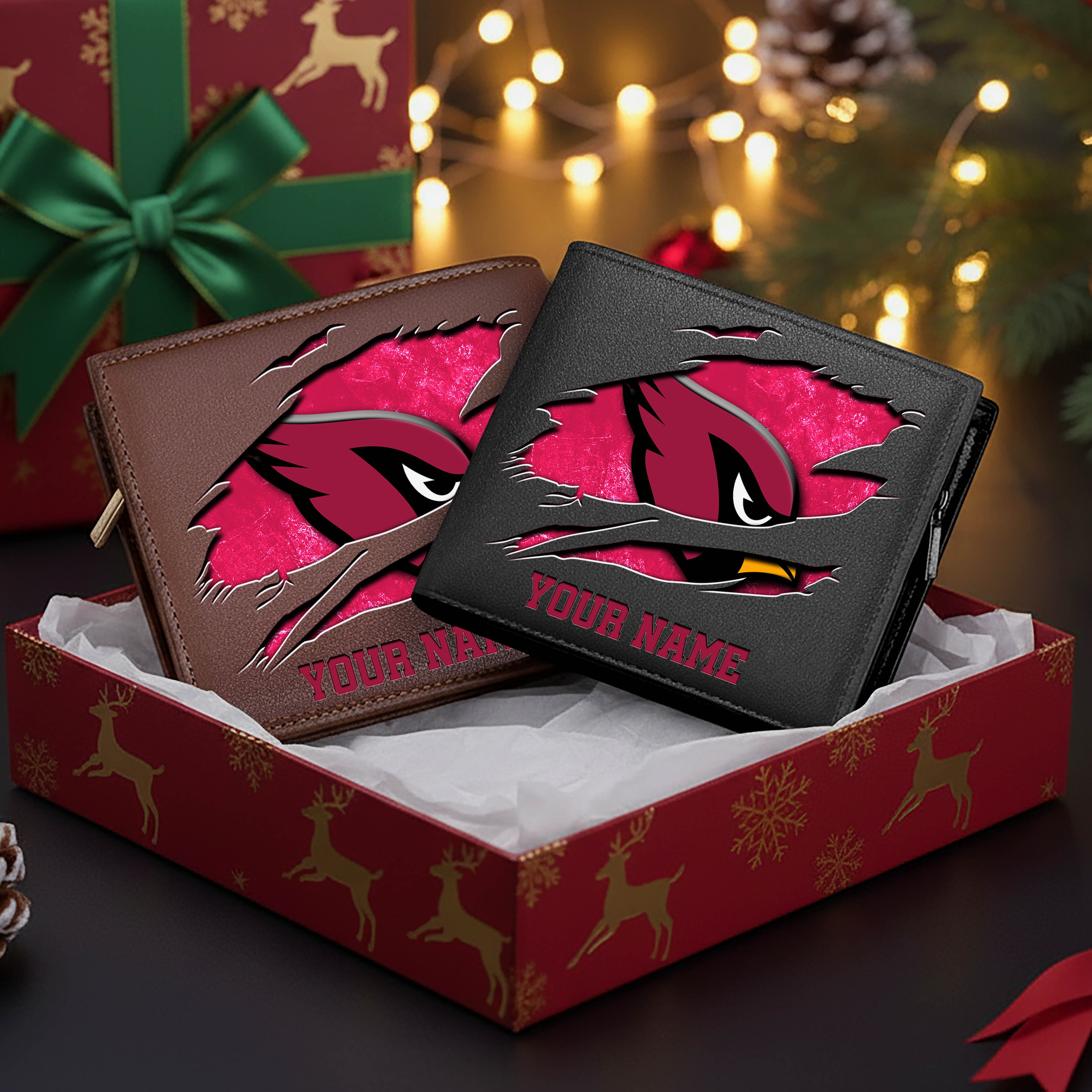 Arizona Cardinals Men Wallet Custom Your Name, Football Team Men Wallet For Fans, Gifts For Football Lovers EHIVM-11034364N