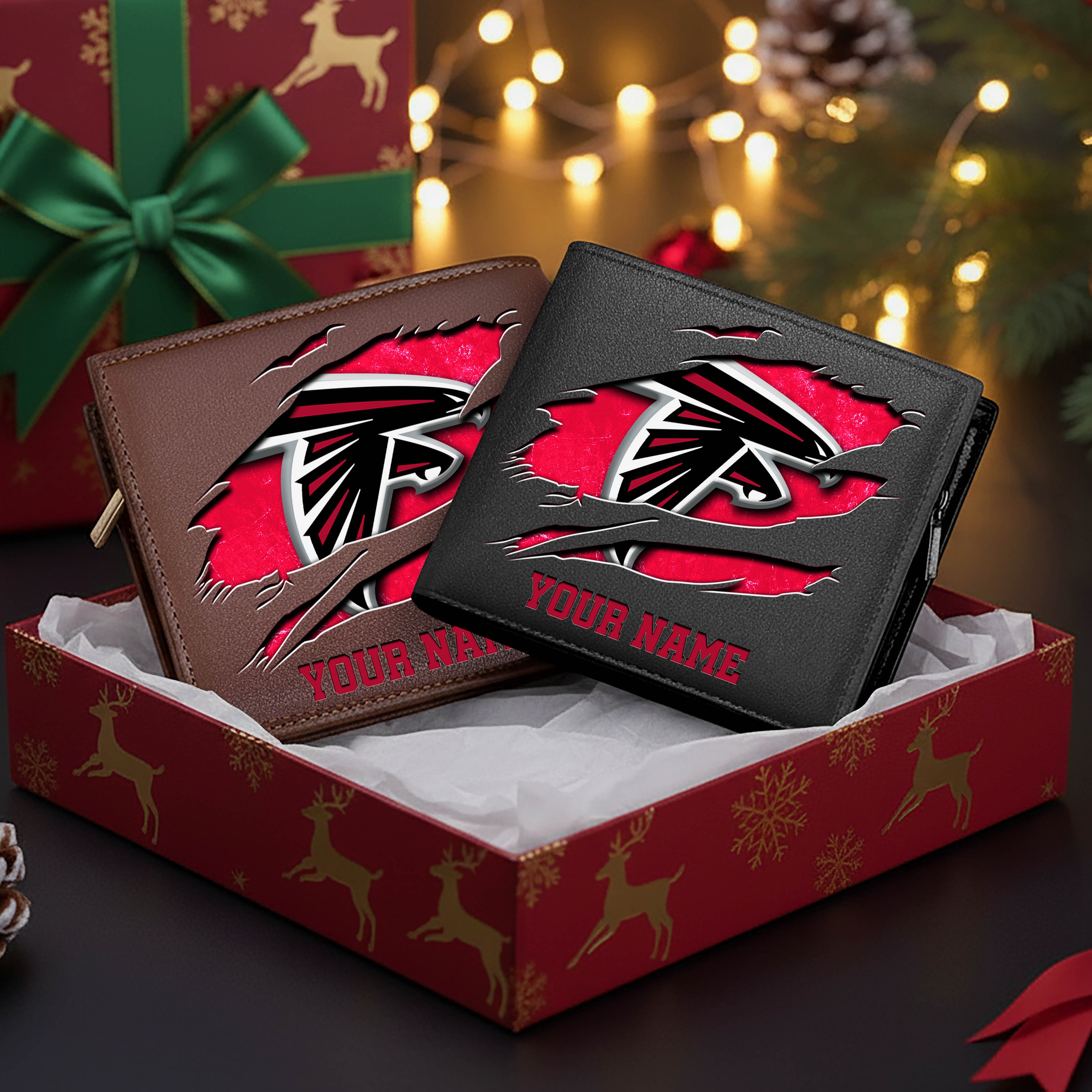 Atlanta Falcons Men Wallet Custom Your Name, Football Team Men Wallet For Fans, Gifts For Football Lovers EHIVM-11034364N