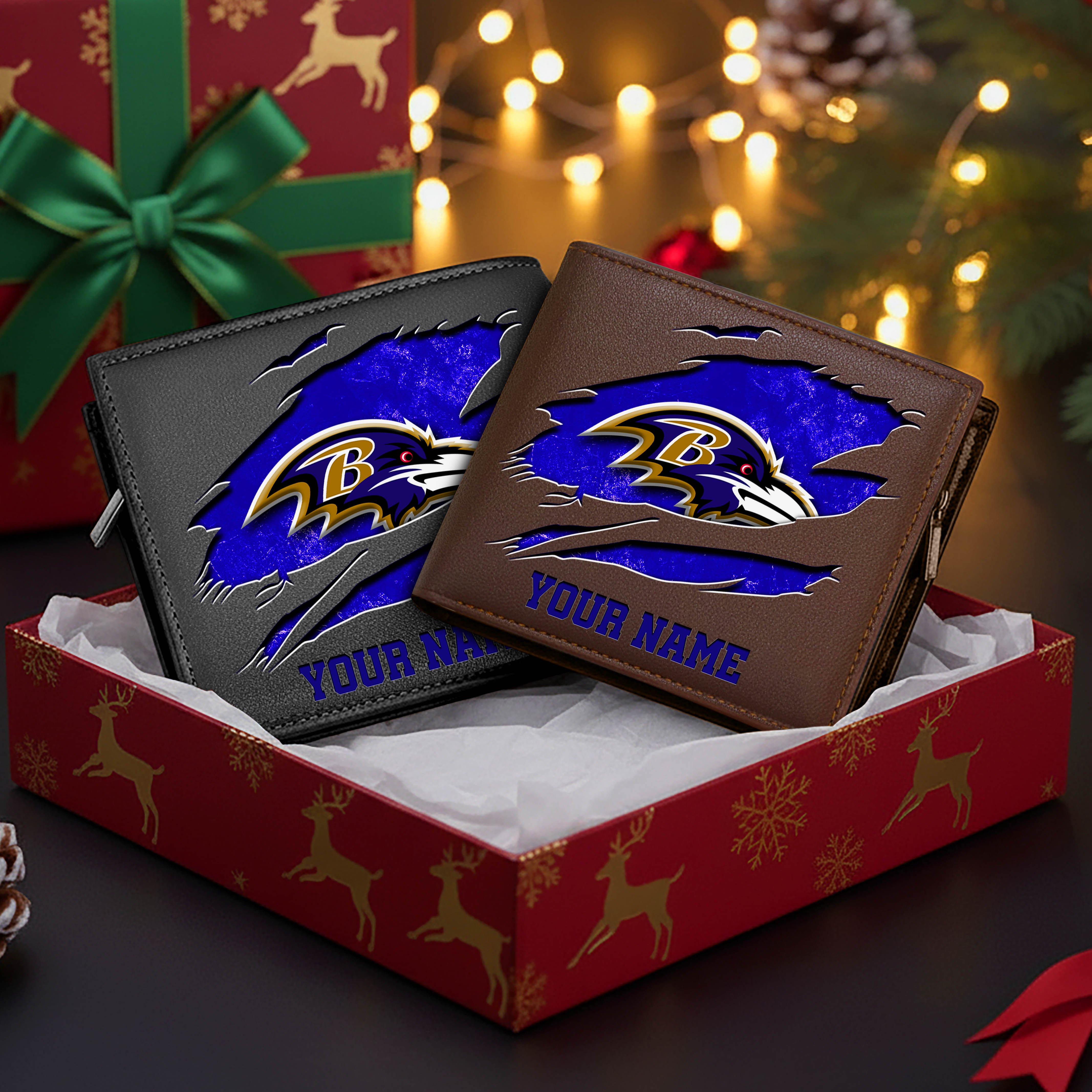 Alternative view of Baltimore Ravens Men Wallet Custom Your Name, Football Team Men Wallet For Fans, Gifts For Football Lovers EHIVM-11034364N