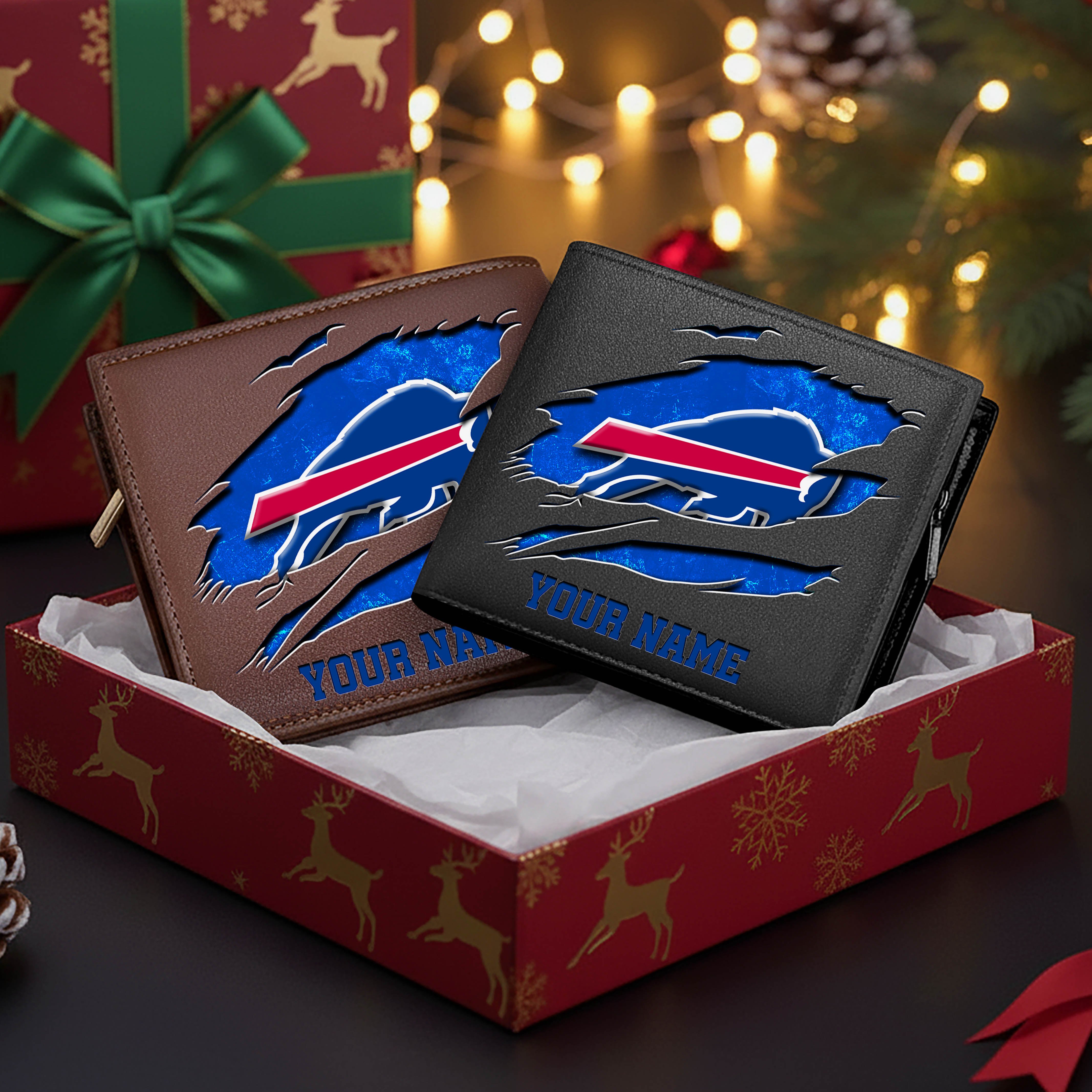 Buffalo Bills Men Wallet Custom Your Name, Football Team Men Wallet For Fans, Gifts For Football Lovers EHIVM-11034364N