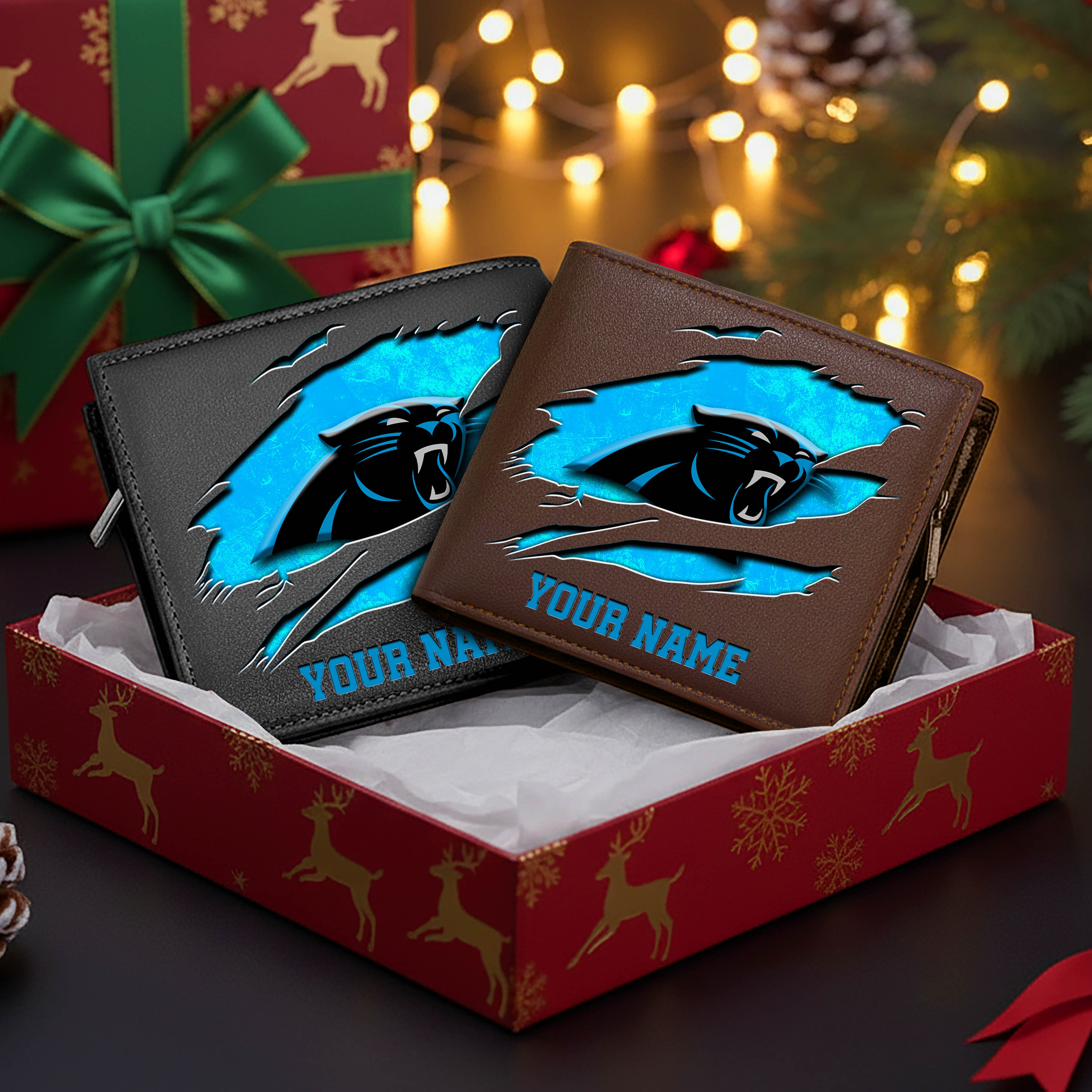 Alternative view of Carolina Panthers Men Wallet Custom Your Name, Football Team Men Wallet For Fans, Gifts For Football Lovers EHIVM-11034364N