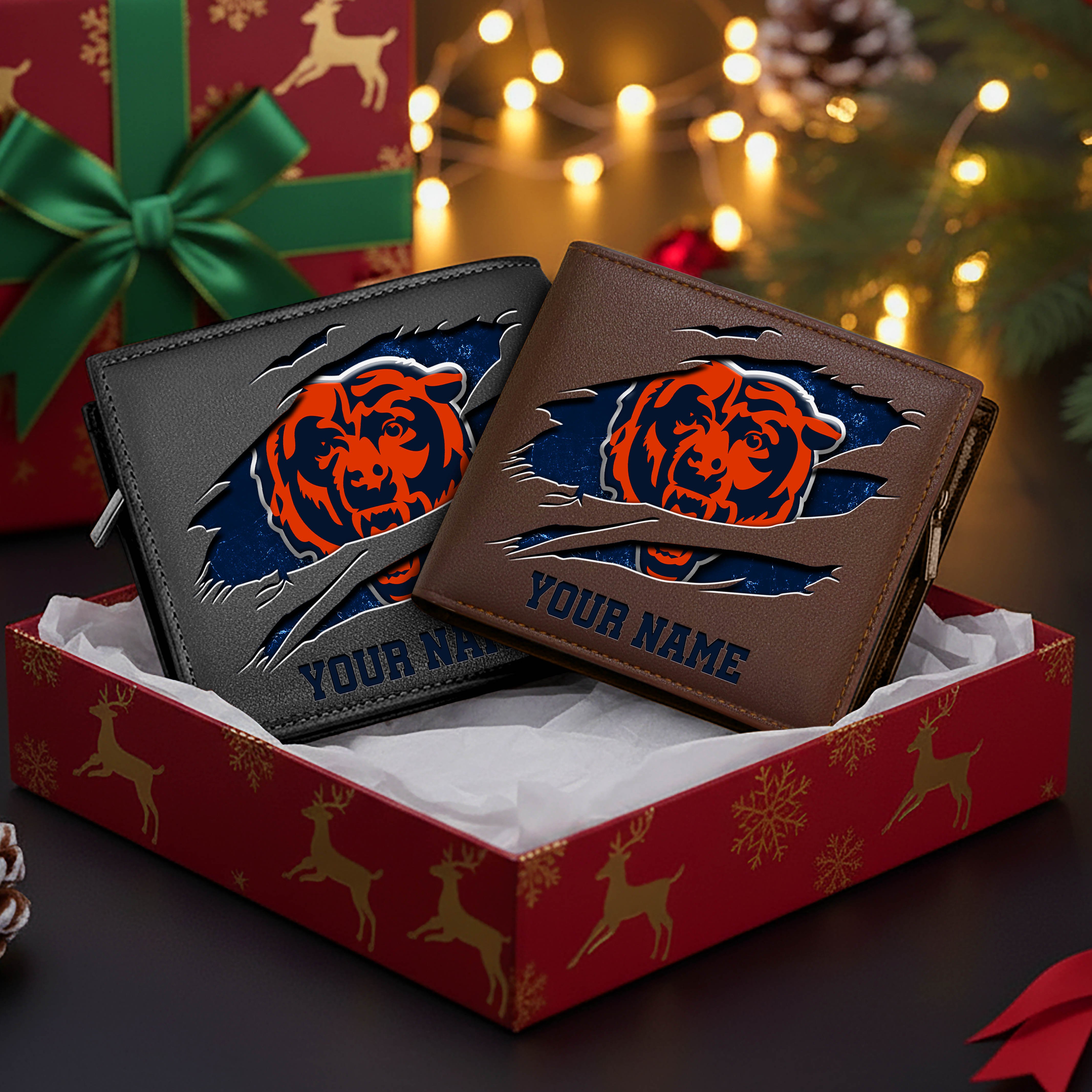 Alternative view of Chicago Bears Men Wallet Custom Your Name, Football Team Men Wallet For Fans, Gifts For Football Lovers EHIVM-11034364N
