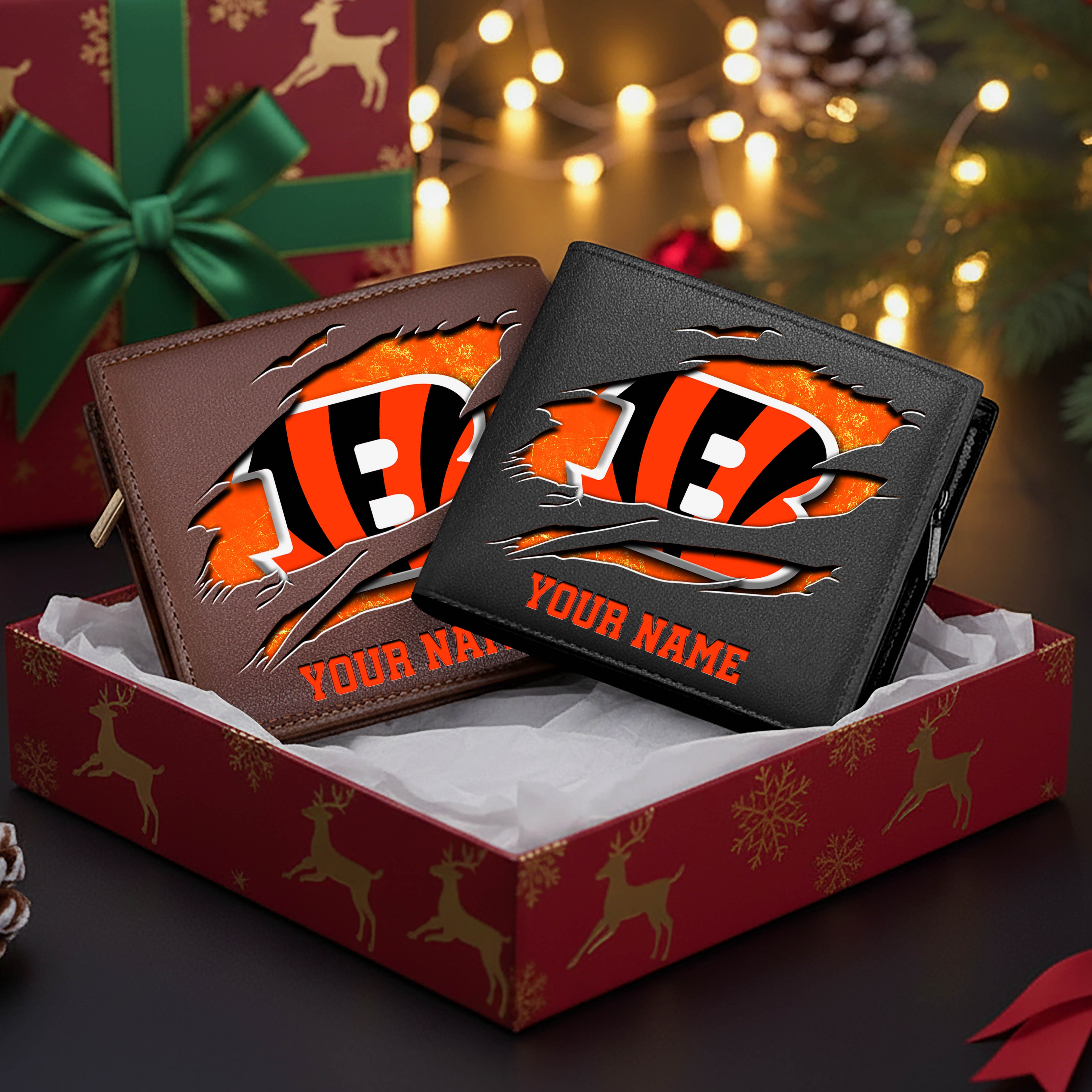 Cincinnati Bengals Men Wallet Custom Your Name, Football Team Men Wallet For Fans, Gifts For Football Lovers EHIVM-11034364N