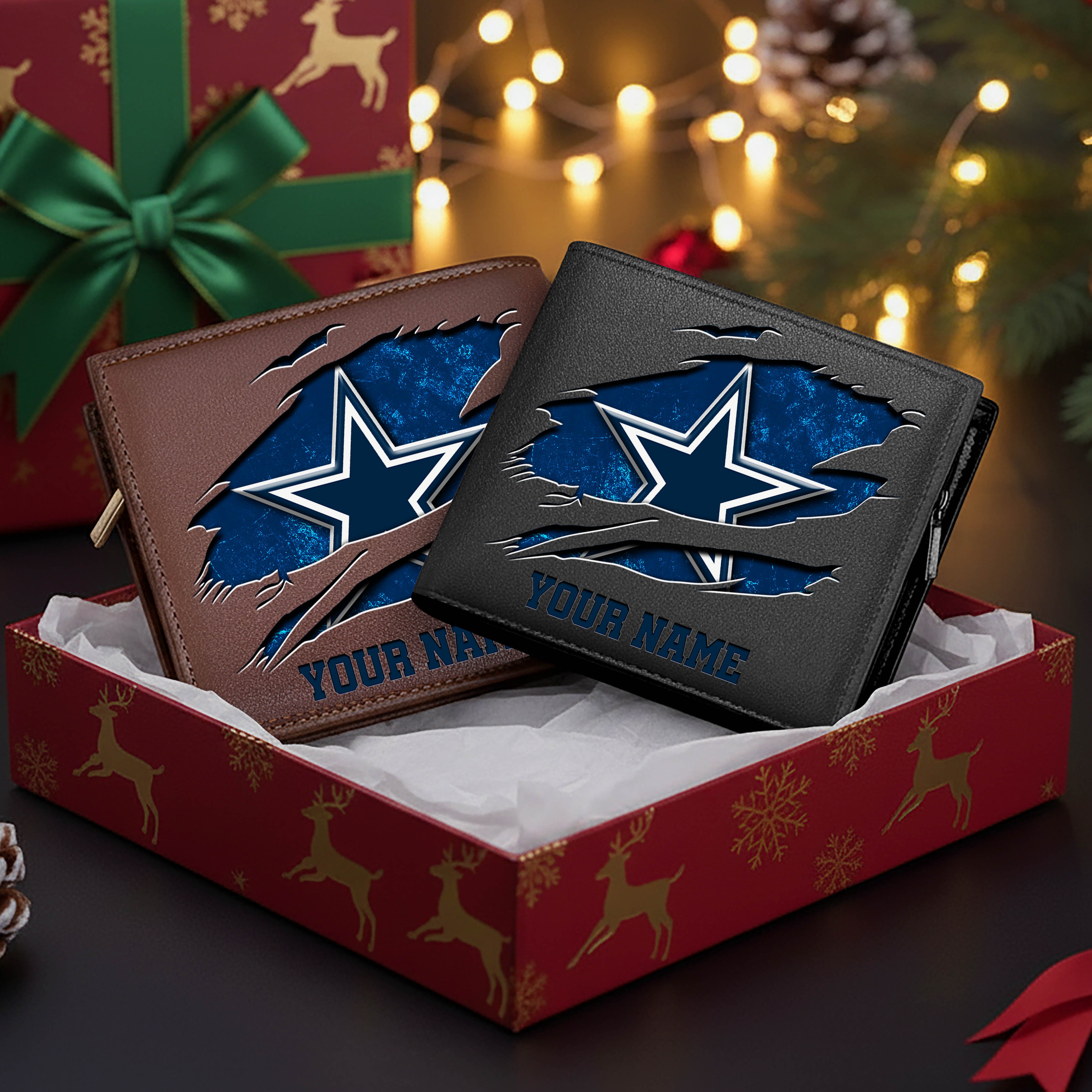 Dallas Cowboys Men Wallet Custom Your Name, Football Team Men Wallet For Fans, Gifts For Football Lovers EHIVM-11034364N