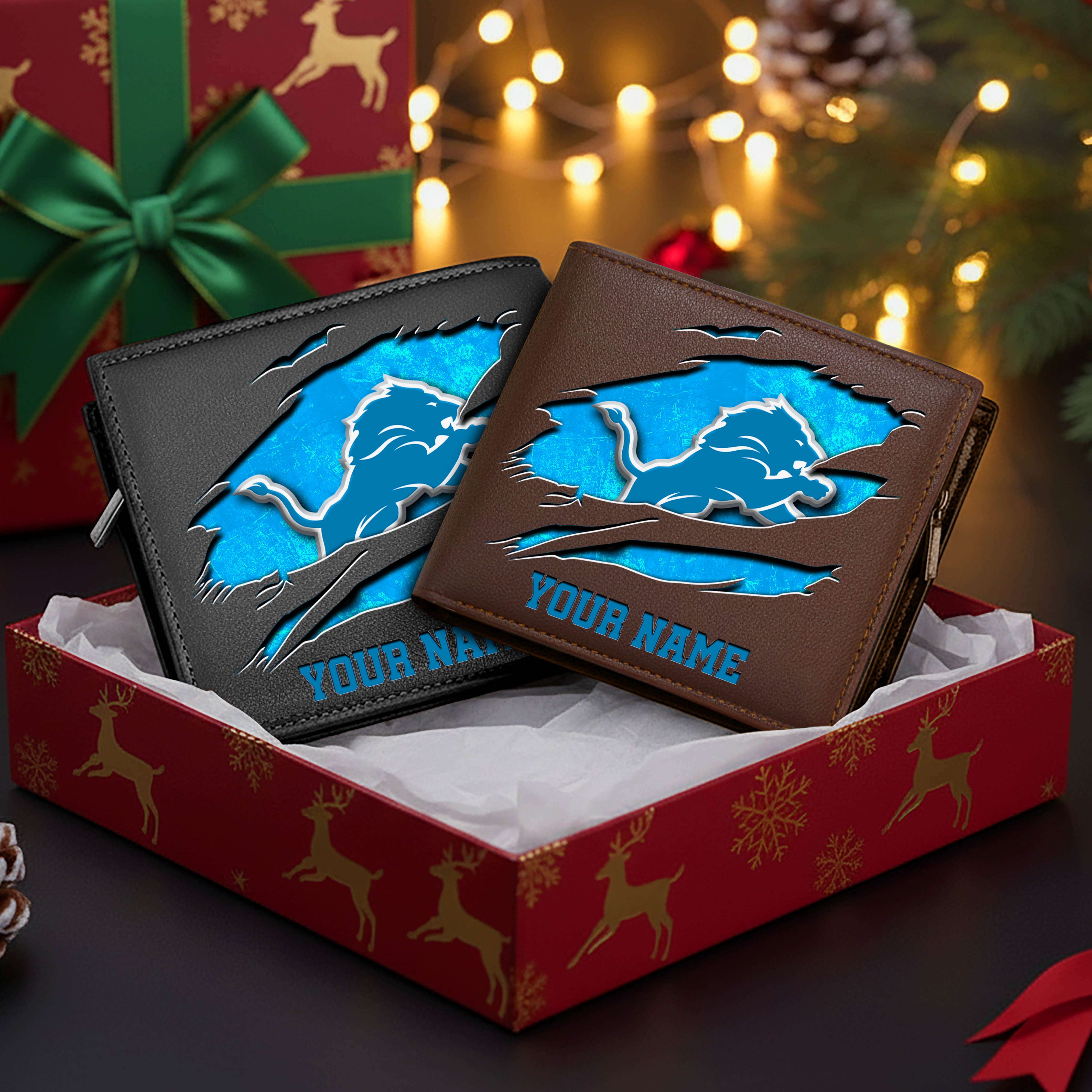 Alternative view of Detroit Lions Men Wallet Custom Your Name, Football Team Men Wallet For Fans, Gifts For Football Lovers EHIVM-11034364N