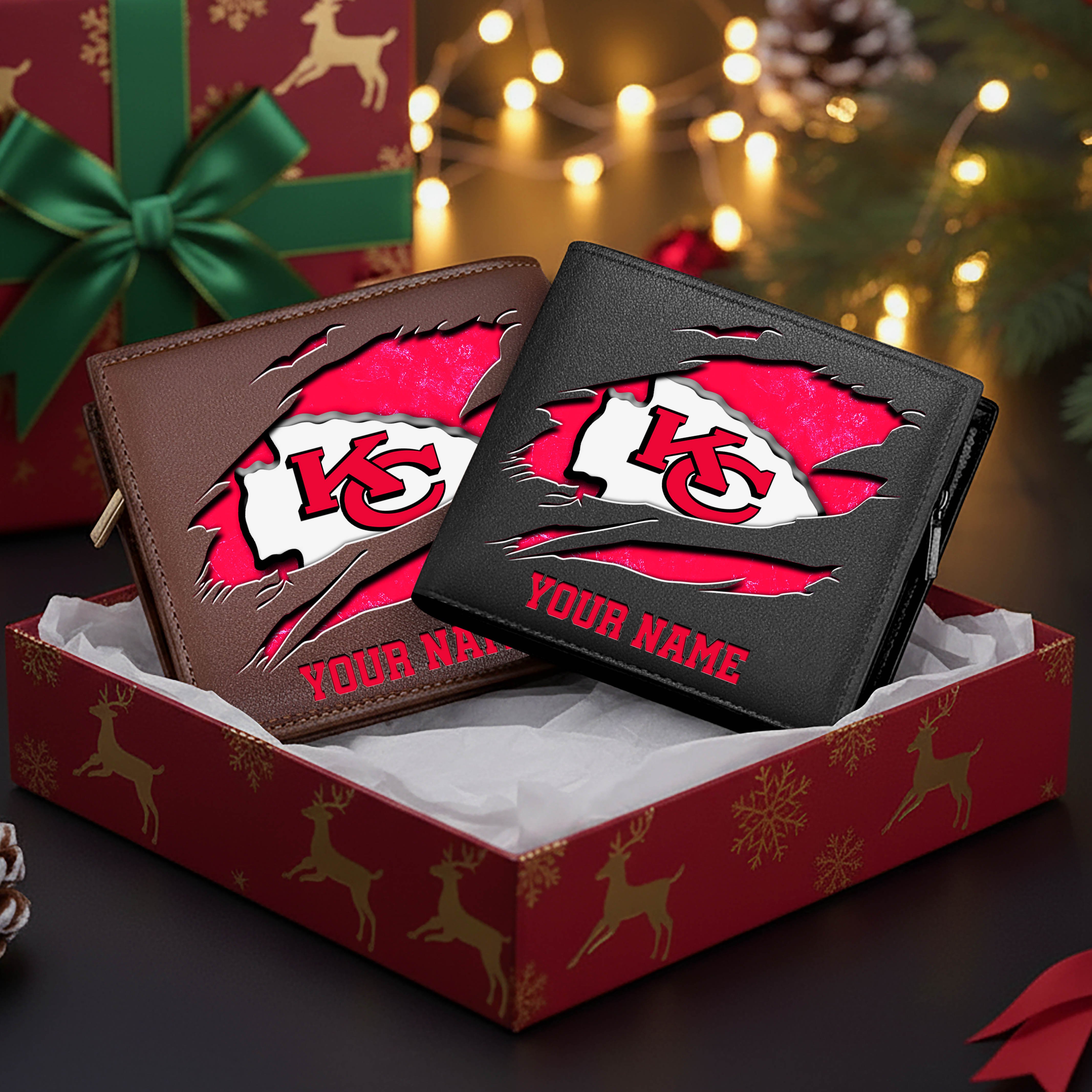 Kansas City Chiefs Men Wallet Custom Your Name, Football Team Men Wallet For Fans, Gifts For Football Lovers EHIVM-11034364N