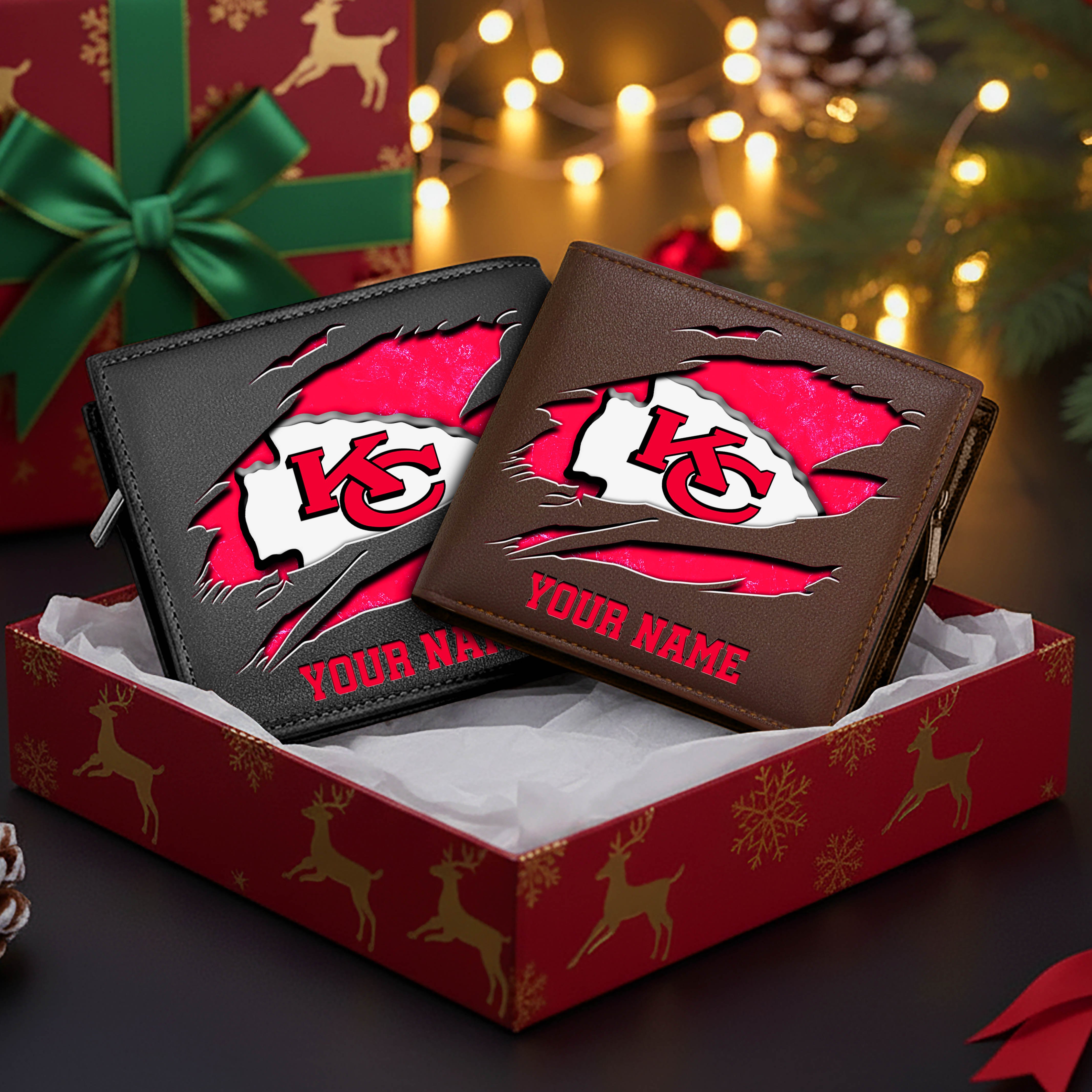 Alternative view of Kansas City Chiefs Men Wallet Custom Your Name, Football Team Men Wallet For Fans, Gifts For Football Lovers EHIVM-11034364N
