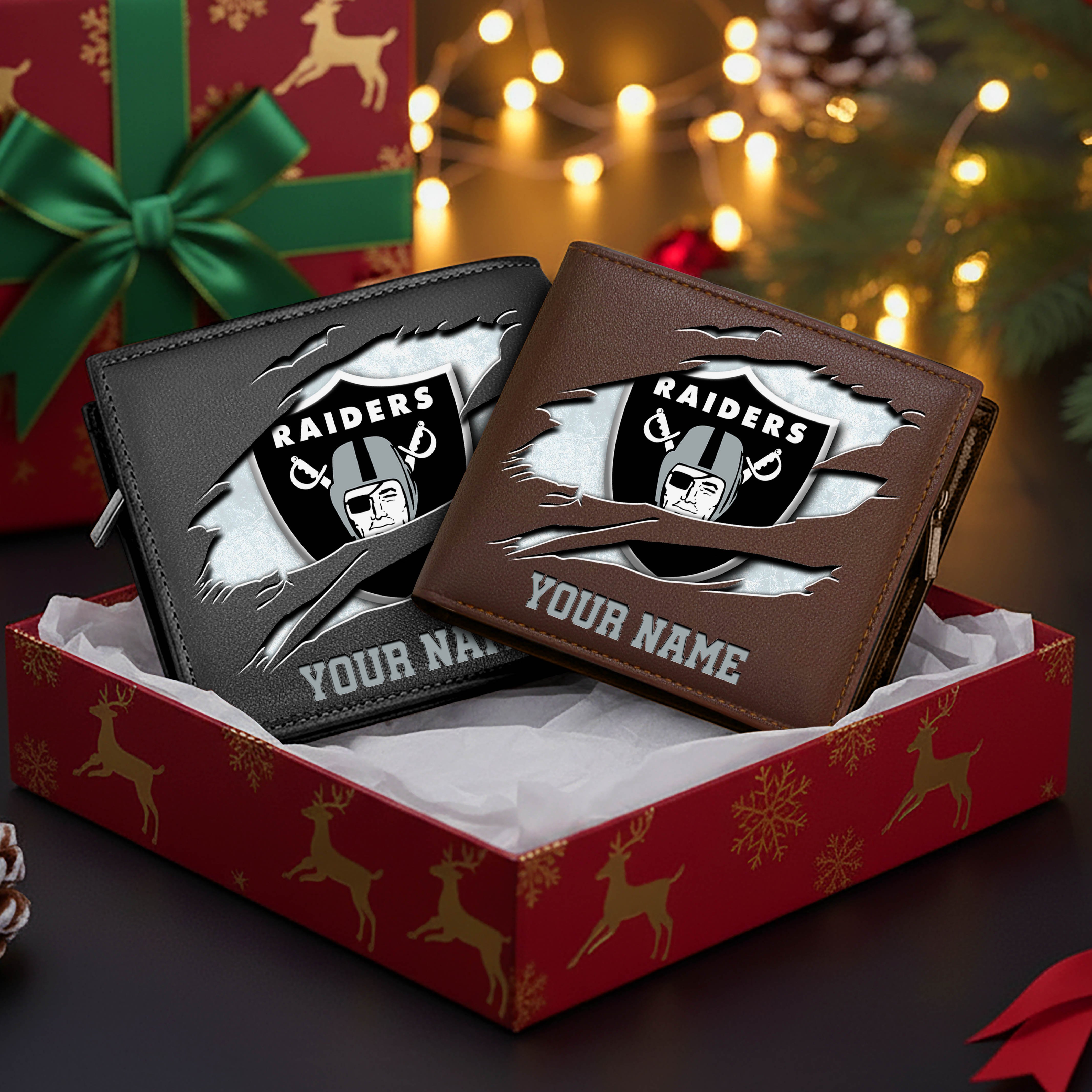 Alternative view of Las Vegas Raiders Men Wallet Custom Your Name, Football Team Men Wallet For Fans, Gifts For Football Lovers EHIVM-11034364N