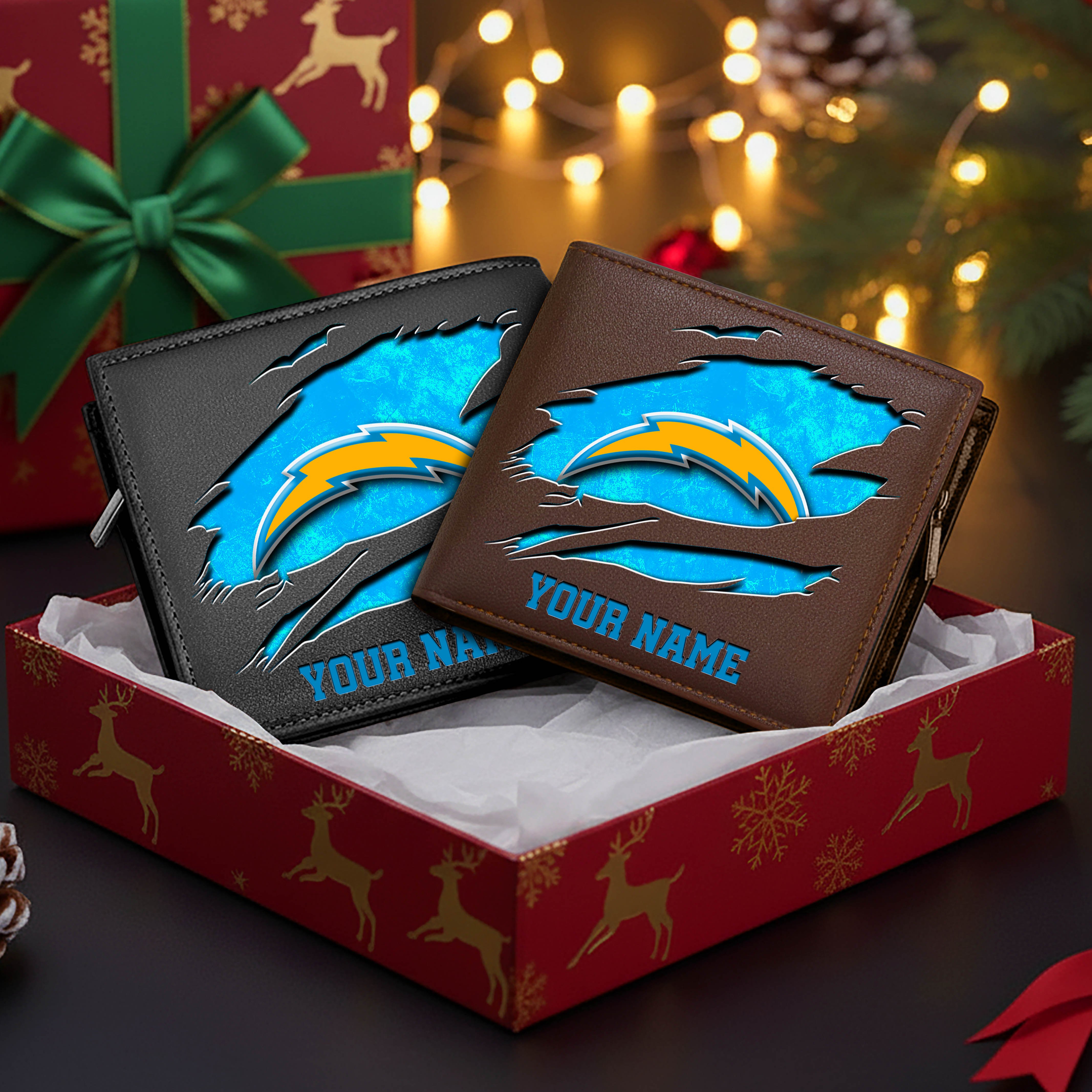 Alternative view of Los Angeles Chargers Men Wallet Custom Your Name, Football Team Men Wallet For Fans, Gifts For Football Lovers EHIVM-11034364N