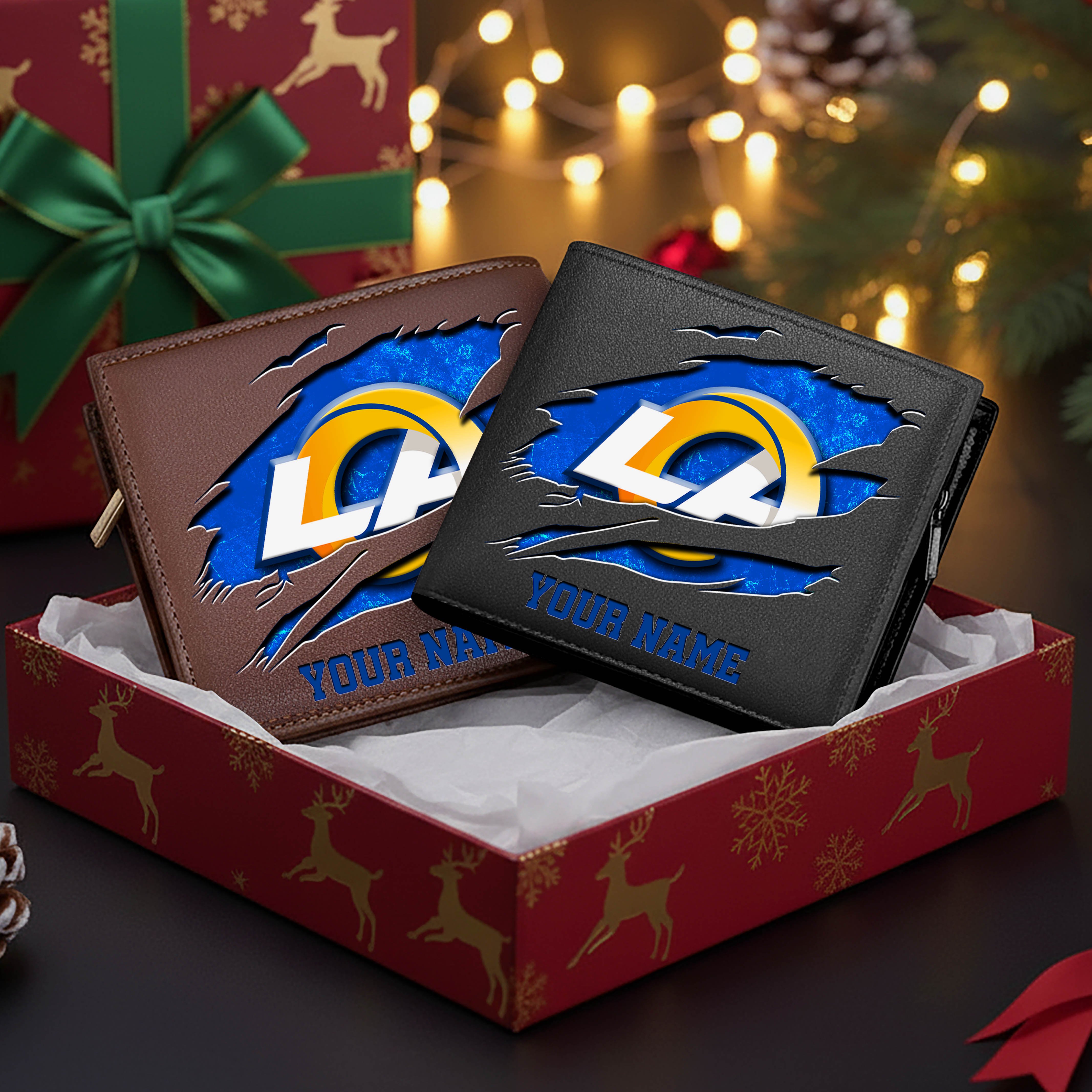 Los Angeles Rams Men Wallet Custom Your Name, Football Team Men Wallet For Fans, Gifts For Football Lovers EHIVM-11034364N