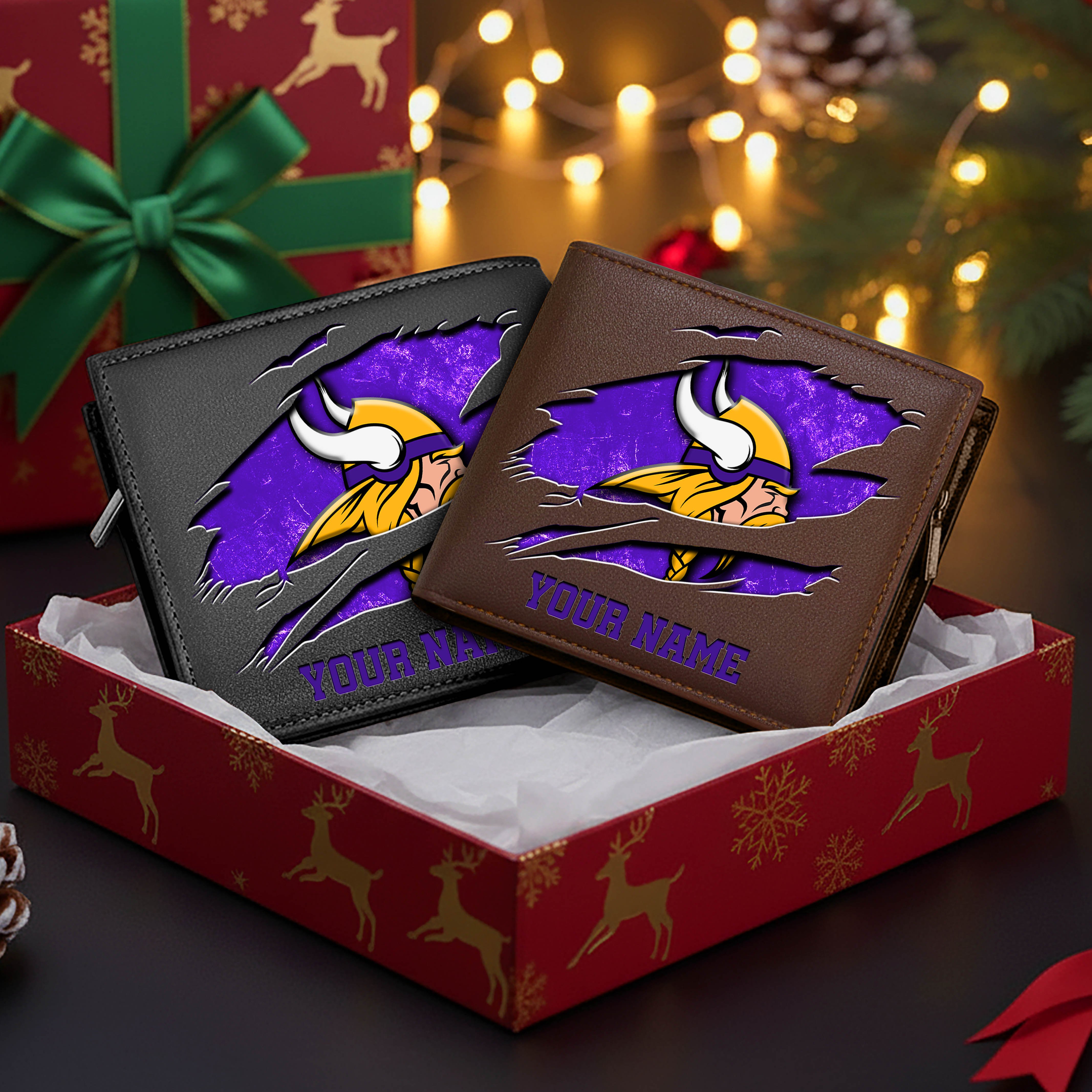 Alternative view of Minnesota Vikings Men Wallet Custom Your Name, Football Team Men Wallet For Fans, Gifts For Football Lovers EHIVM-11034364N