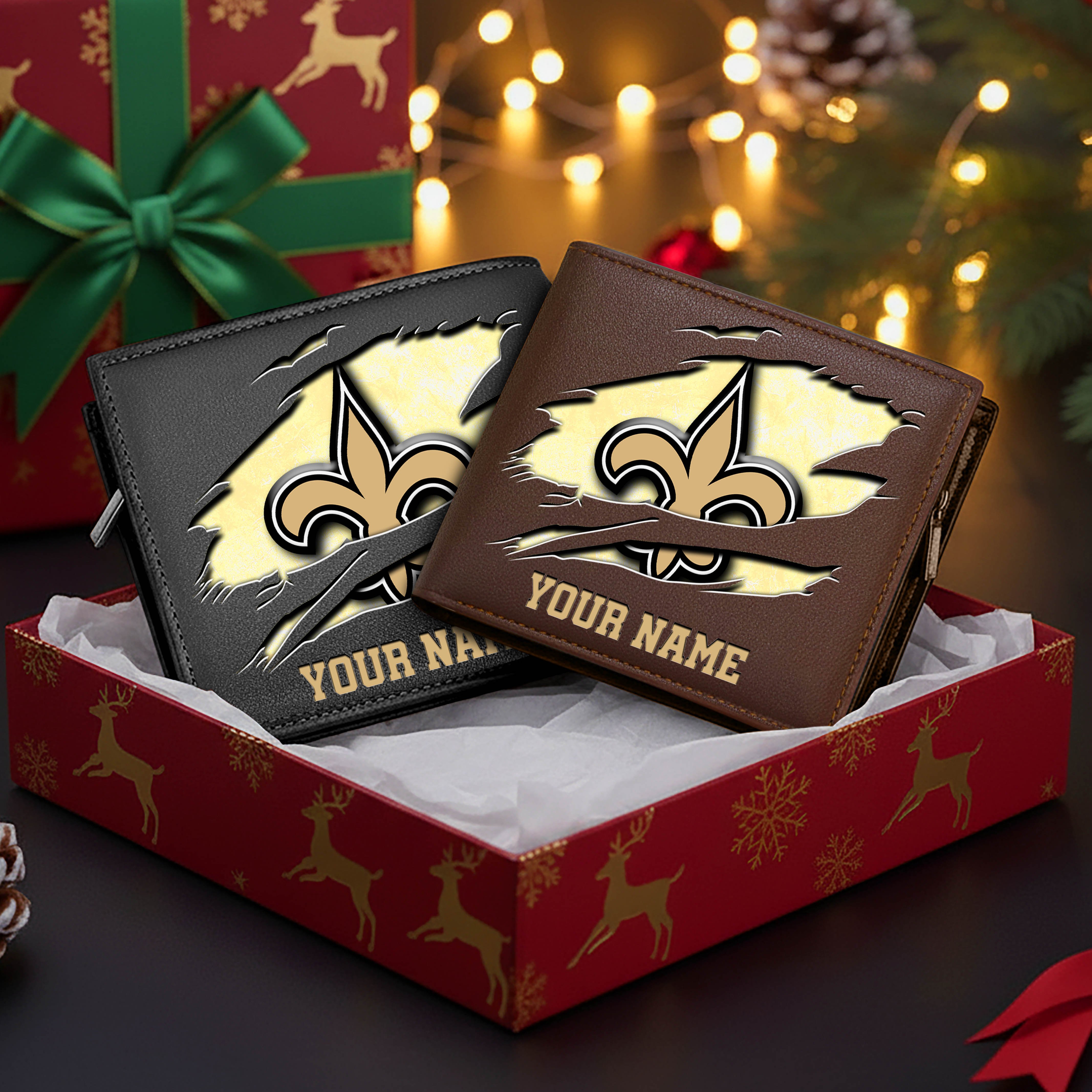 Alternative view of New Orleans Saints Men Wallet Custom Your Name, Football Team Men Wallet For Fans, Gifts For Football Lovers EHIVM-11034364N