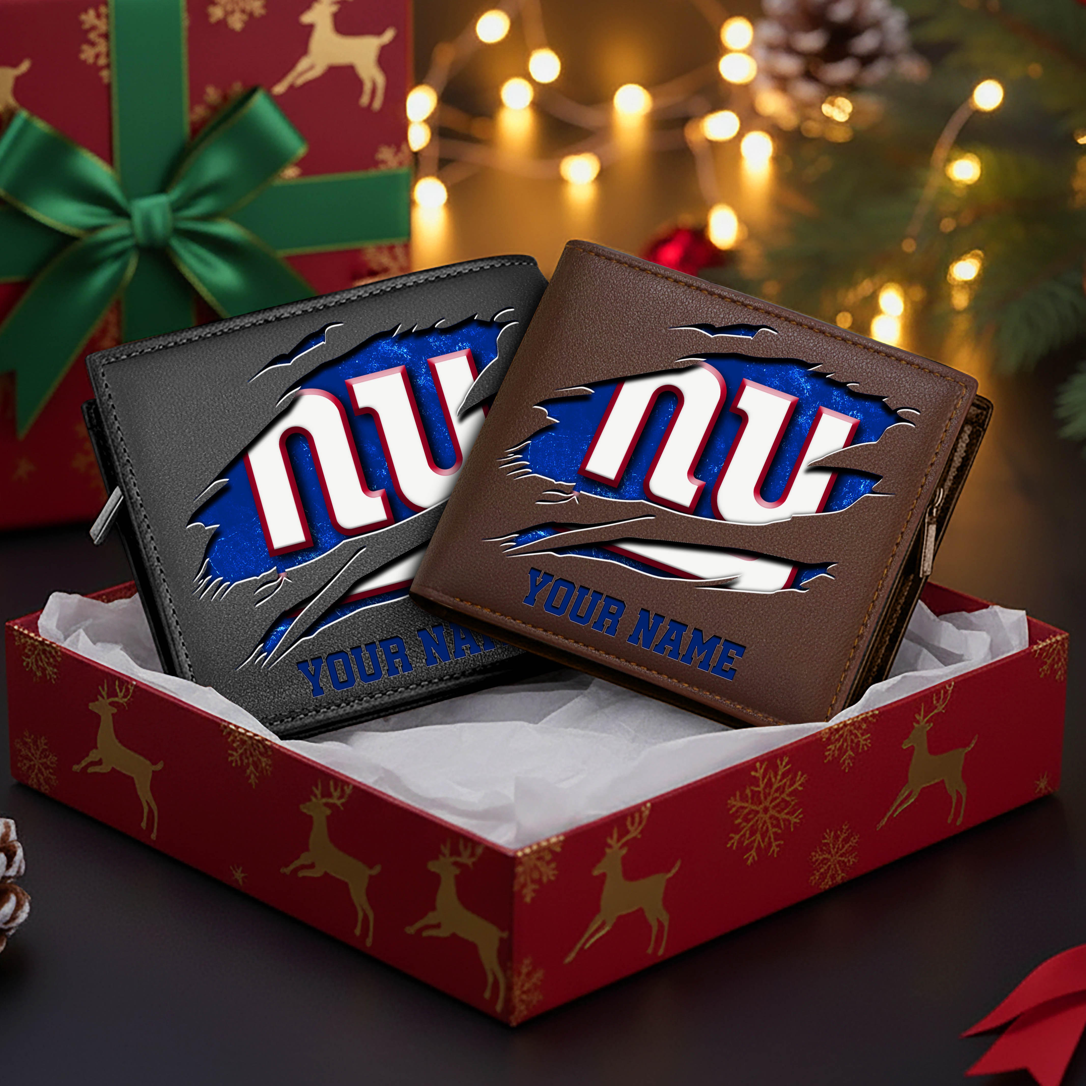 Alternative view of New York Giants Men Wallet Custom Your Name, Football Team Men Wallet For Fans, Gifts For Football Lovers EHIVM-11034364N