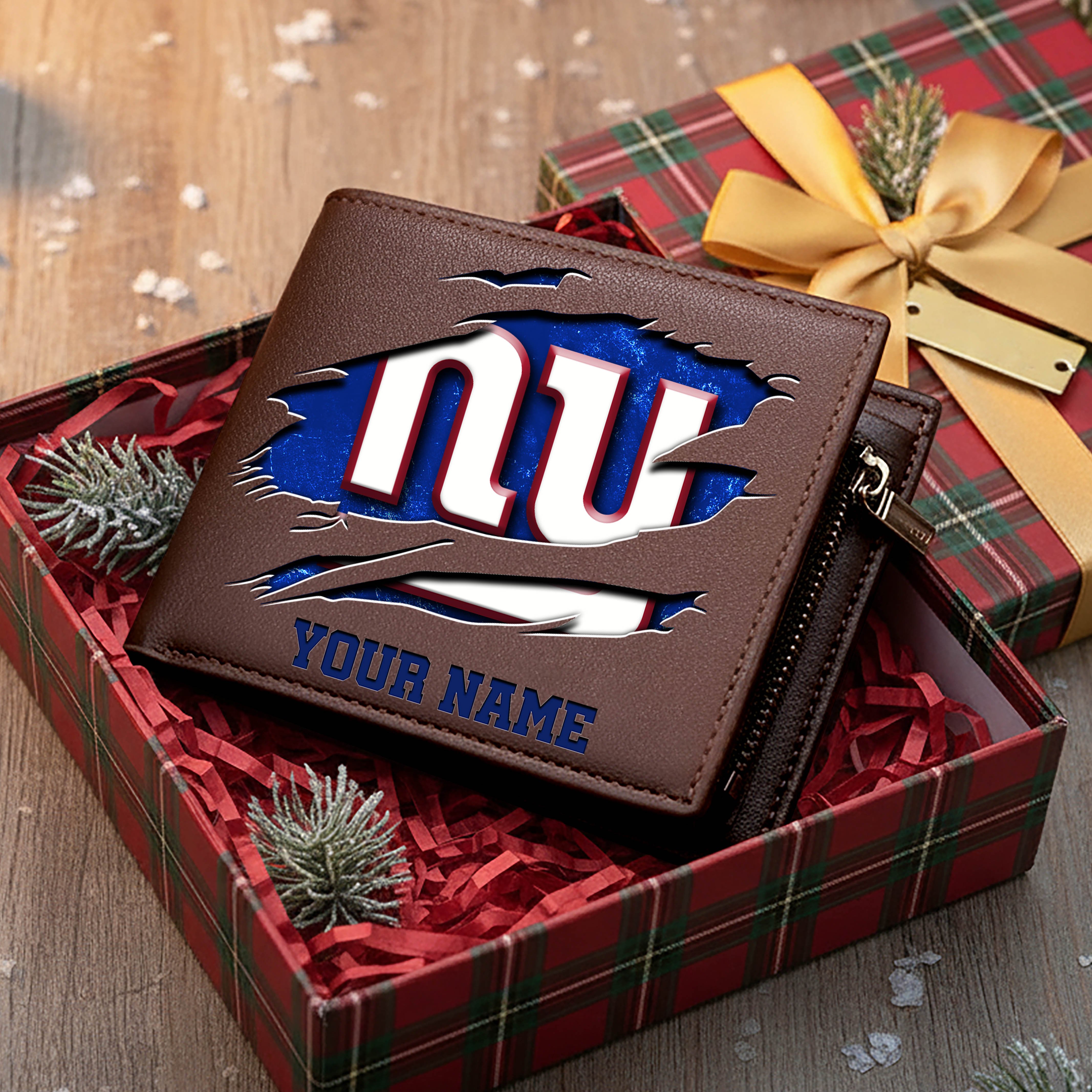 New York Giants Men Wallet Custom Your Name, Football Team Men Wallet For Fans, Gifts For Football Lovers EHIVM-11034364N - Image 4