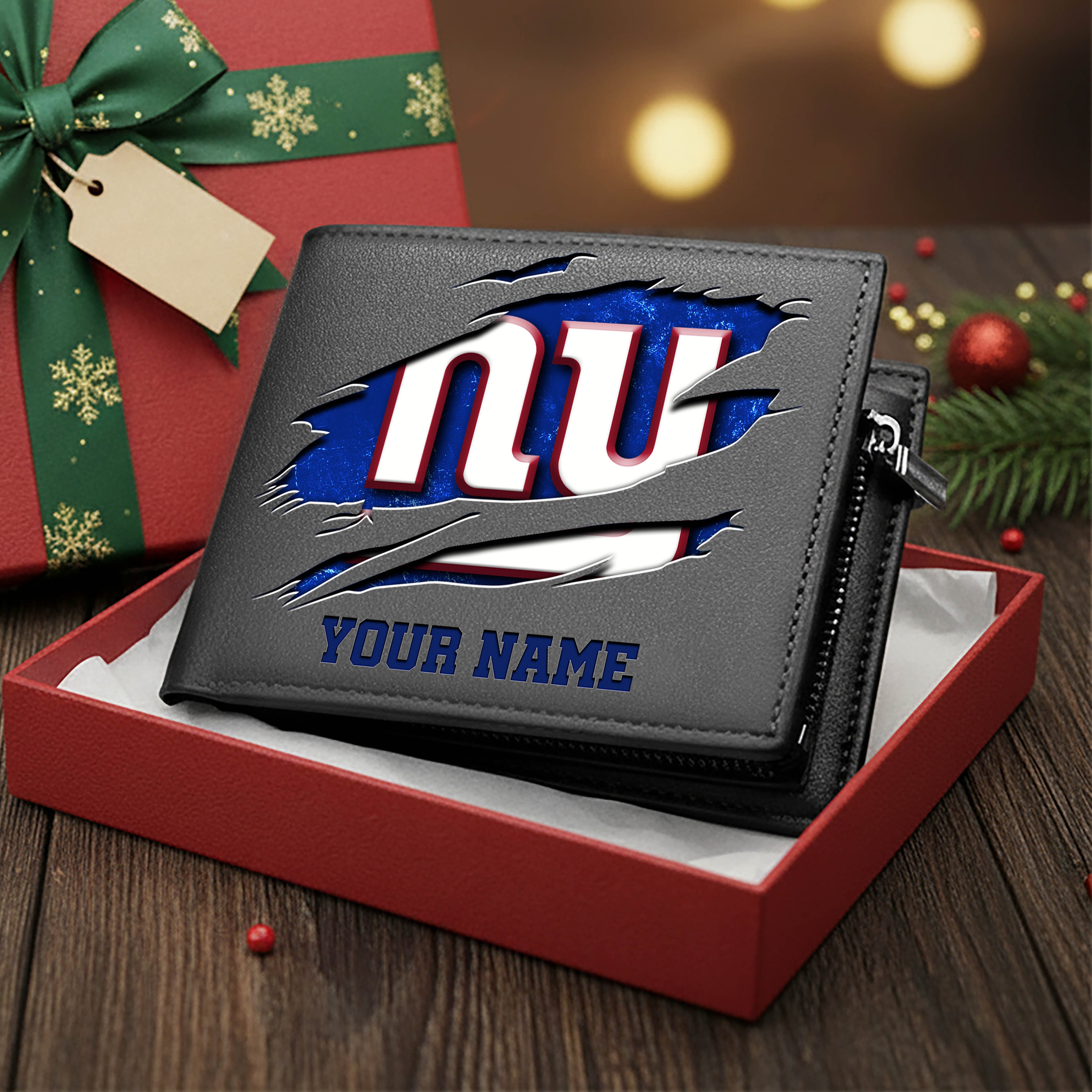 New York Giants Men Wallet Custom Your Name, Football Team Men Wallet For Fans, Gifts For Football Lovers EHIVM-11034364N - Image 5