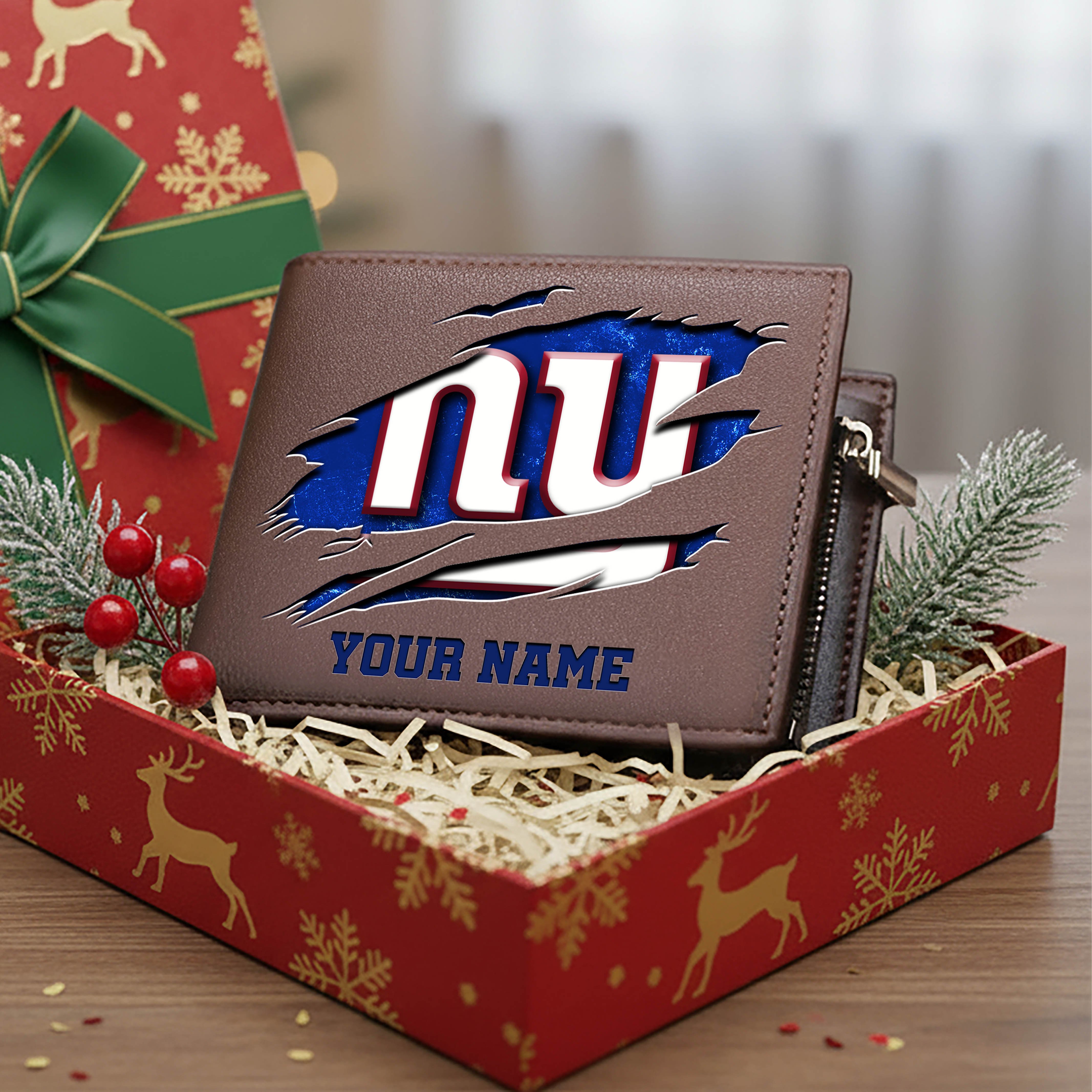 New York Giants Men Wallet Custom Your Name, Football Team Men Wallet For Fans, Gifts For Football Lovers EHIVM-11034364N - Image 6