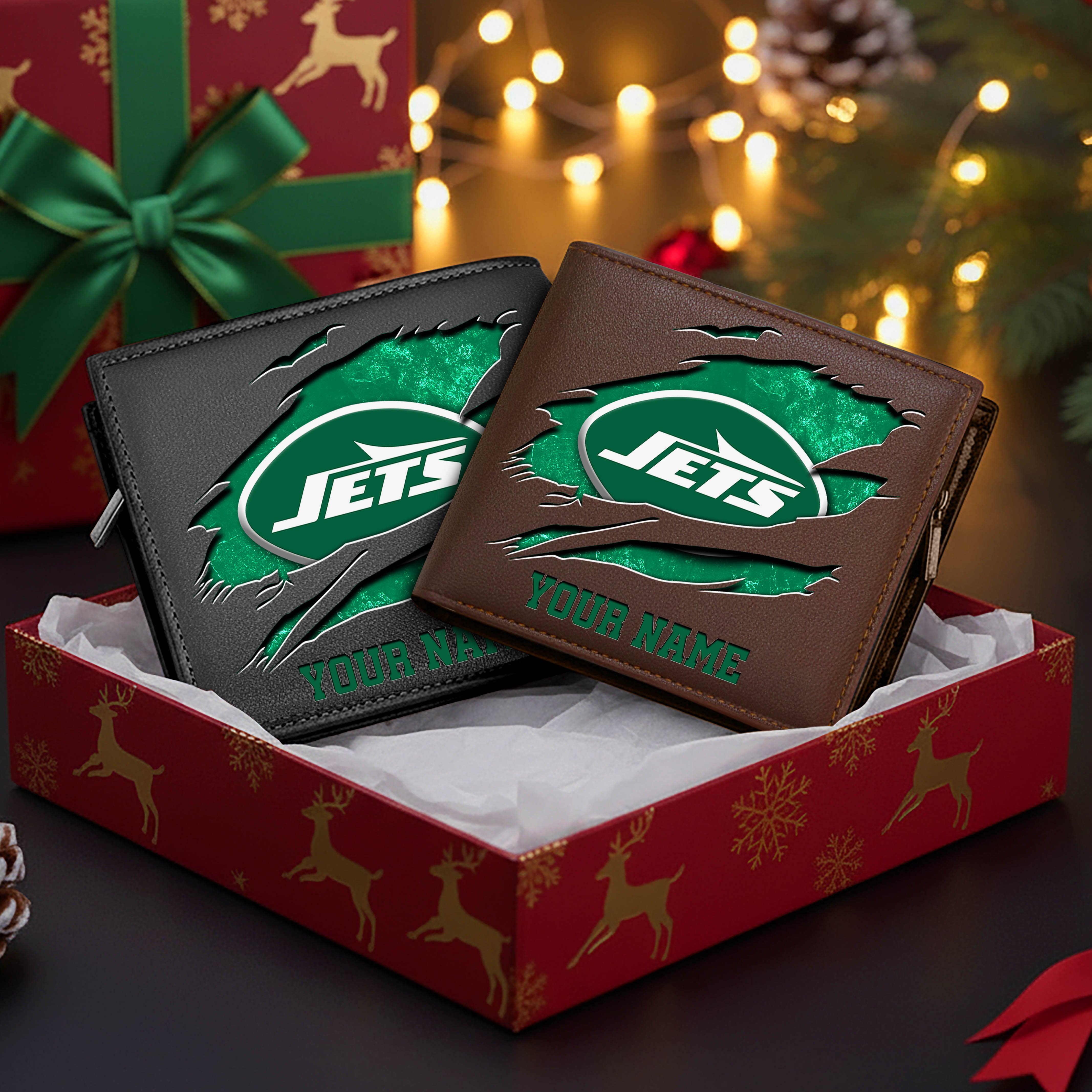 Alternative view of New York Jets Men Wallet Custom Your Name, Football Team Men Wallet For Fans, Gifts For Football Lovers EHIVM-11034364N