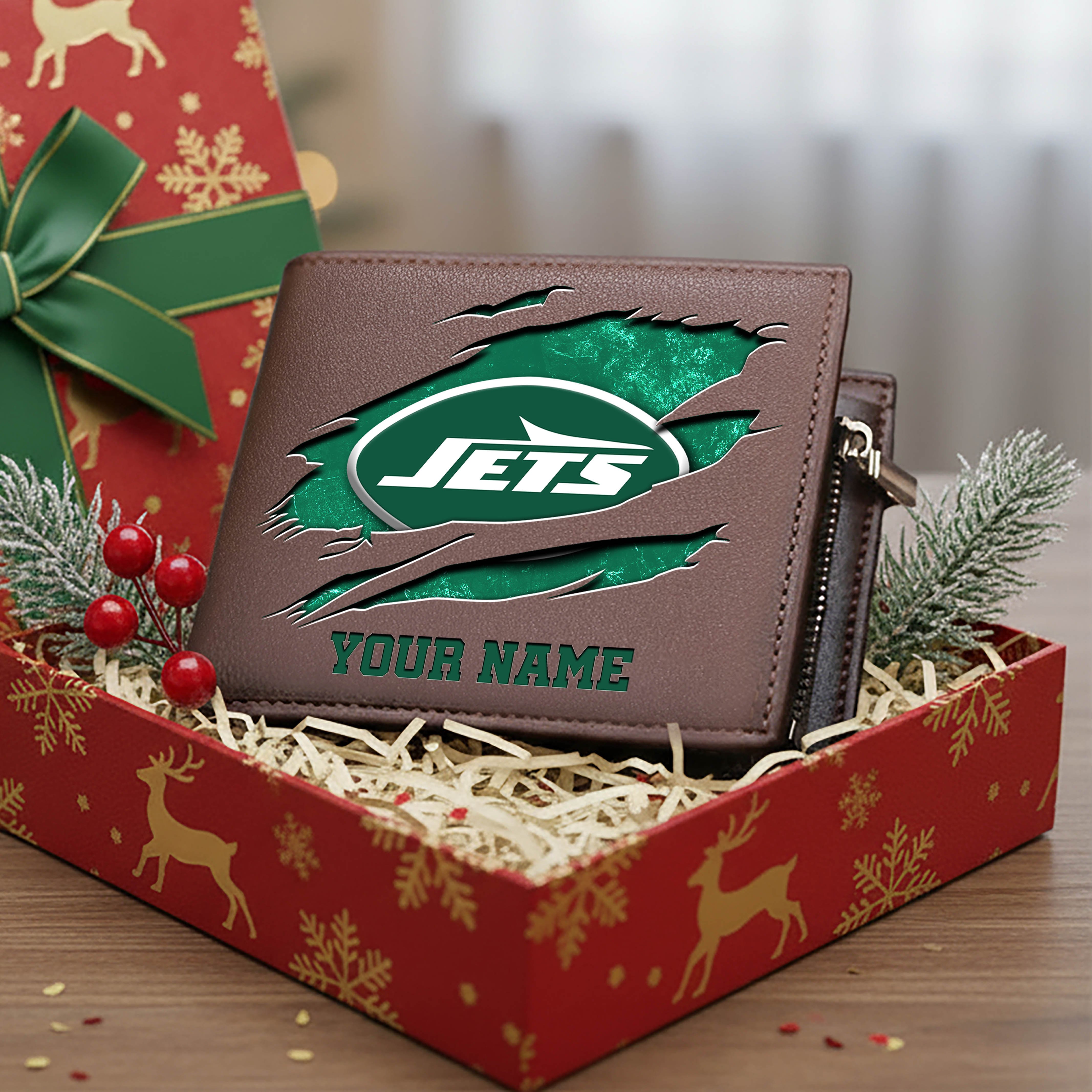 New York Jets Men Wallet Custom Your Name, Football Team Men Wallet For Fans, Gifts For Football Lovers EHIVM-11034364N - Image 6