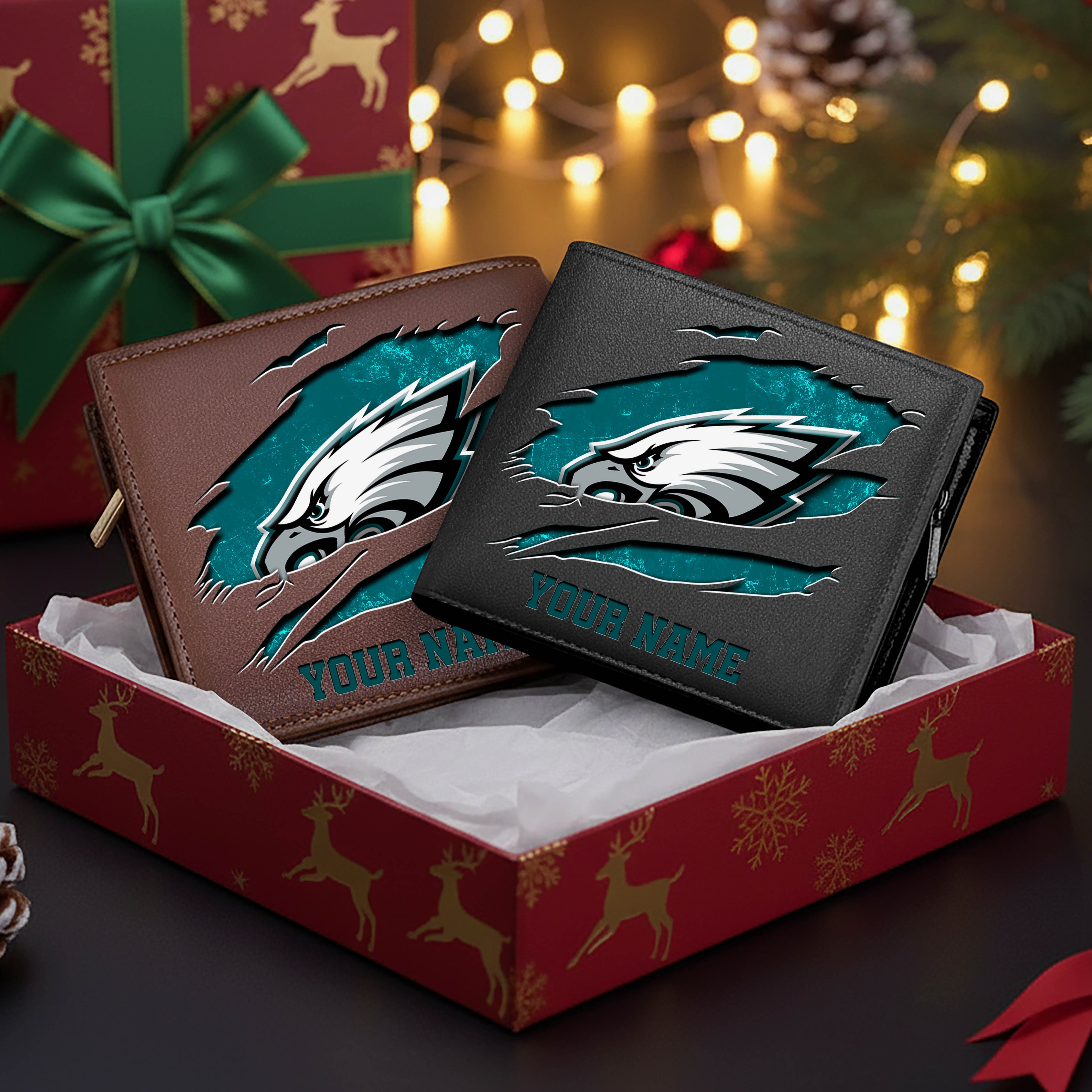 Philadelphia Eagles Men Wallet Custom Your Name, Football Team Men Wallet For Fans, Gifts For Football Lovers EHIVM-11034364N