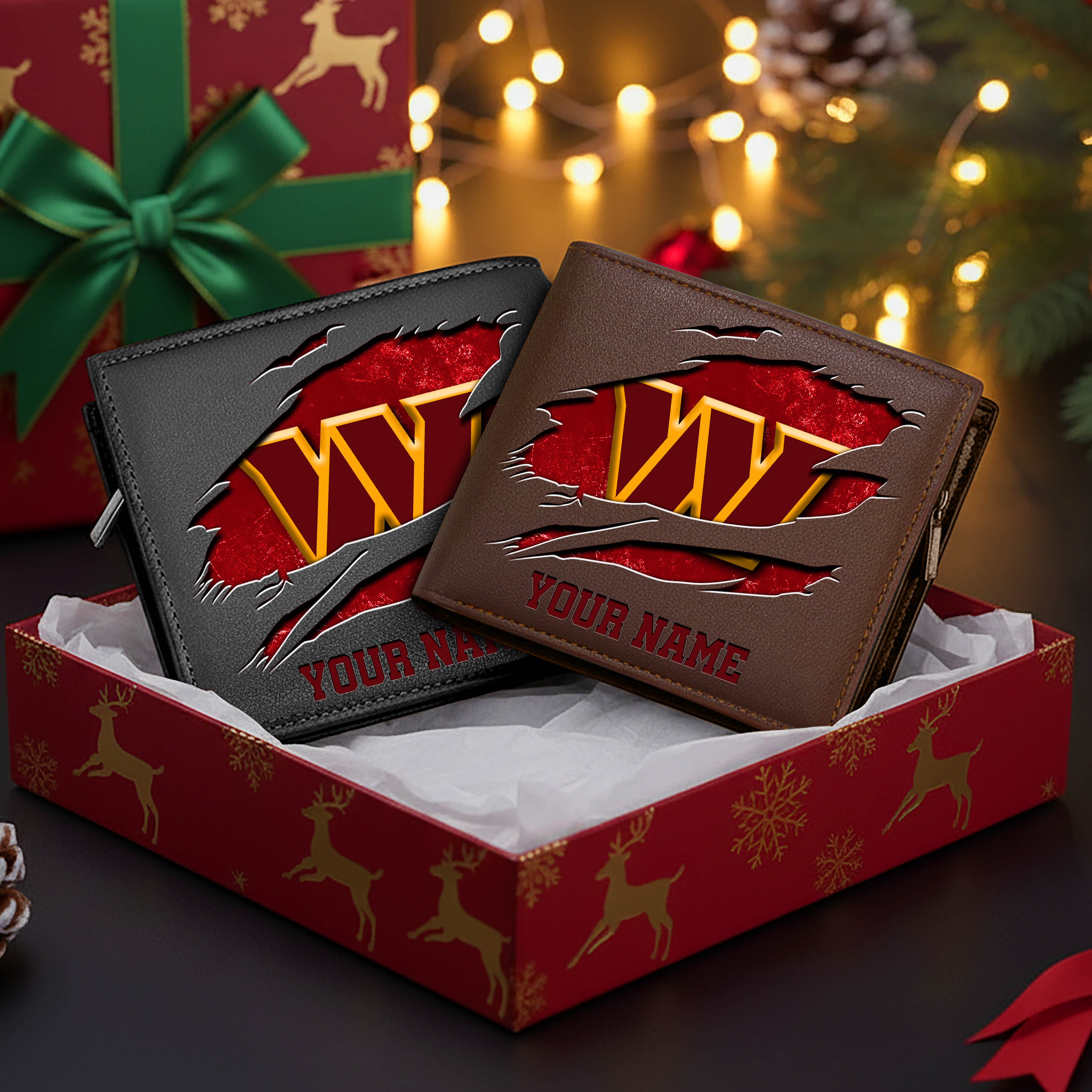 Alternative view of Washington Commanders Men Wallet Custom Your Name, Football Team Men Wallet For Fans, Gifts For Football Lovers EHIVM-11034364N