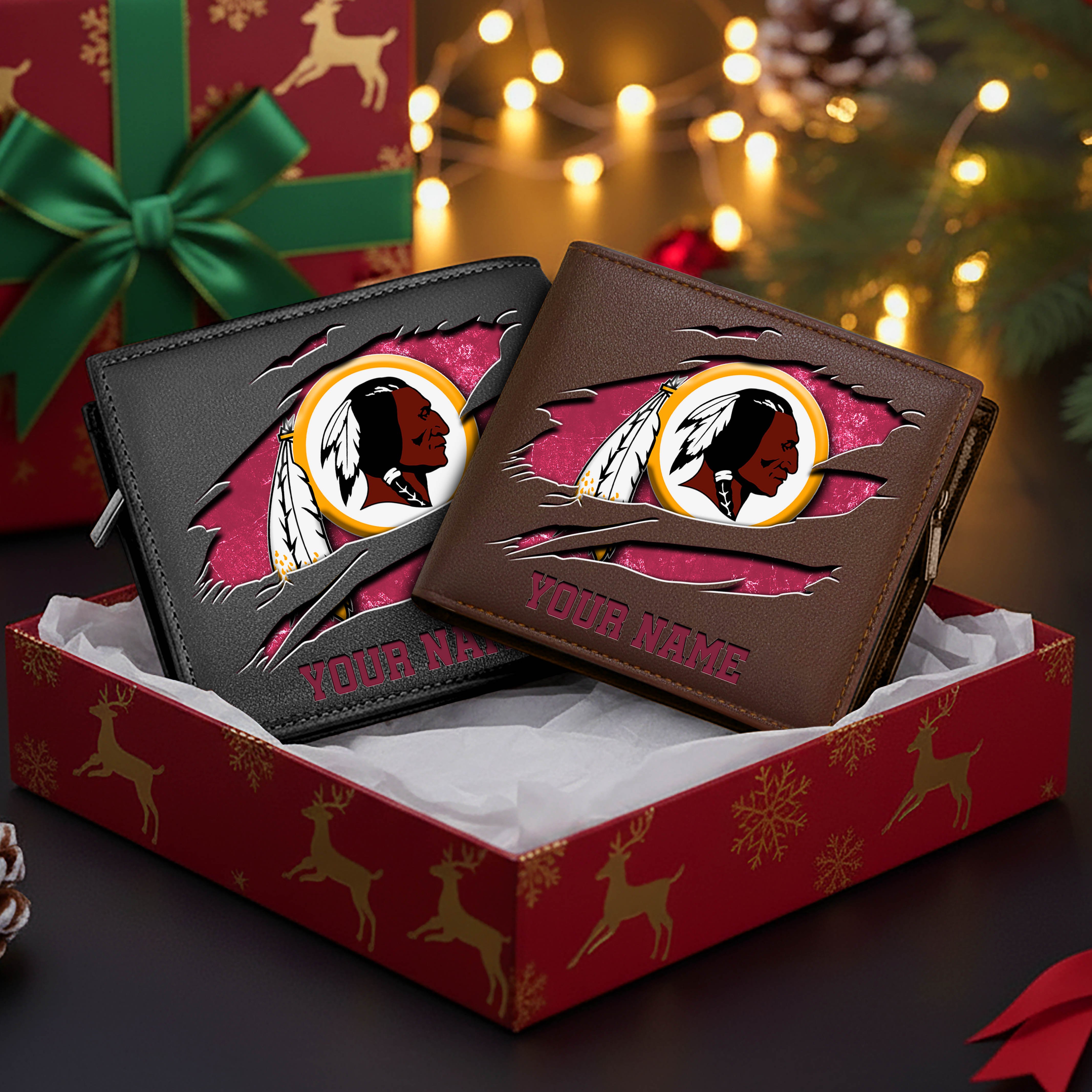 Alternative view of Washington Redskins Men Wallet Custom Your Name, Football Team Men Wallet For Fans, Gifts For Football Lovers EHIVM-11034364N