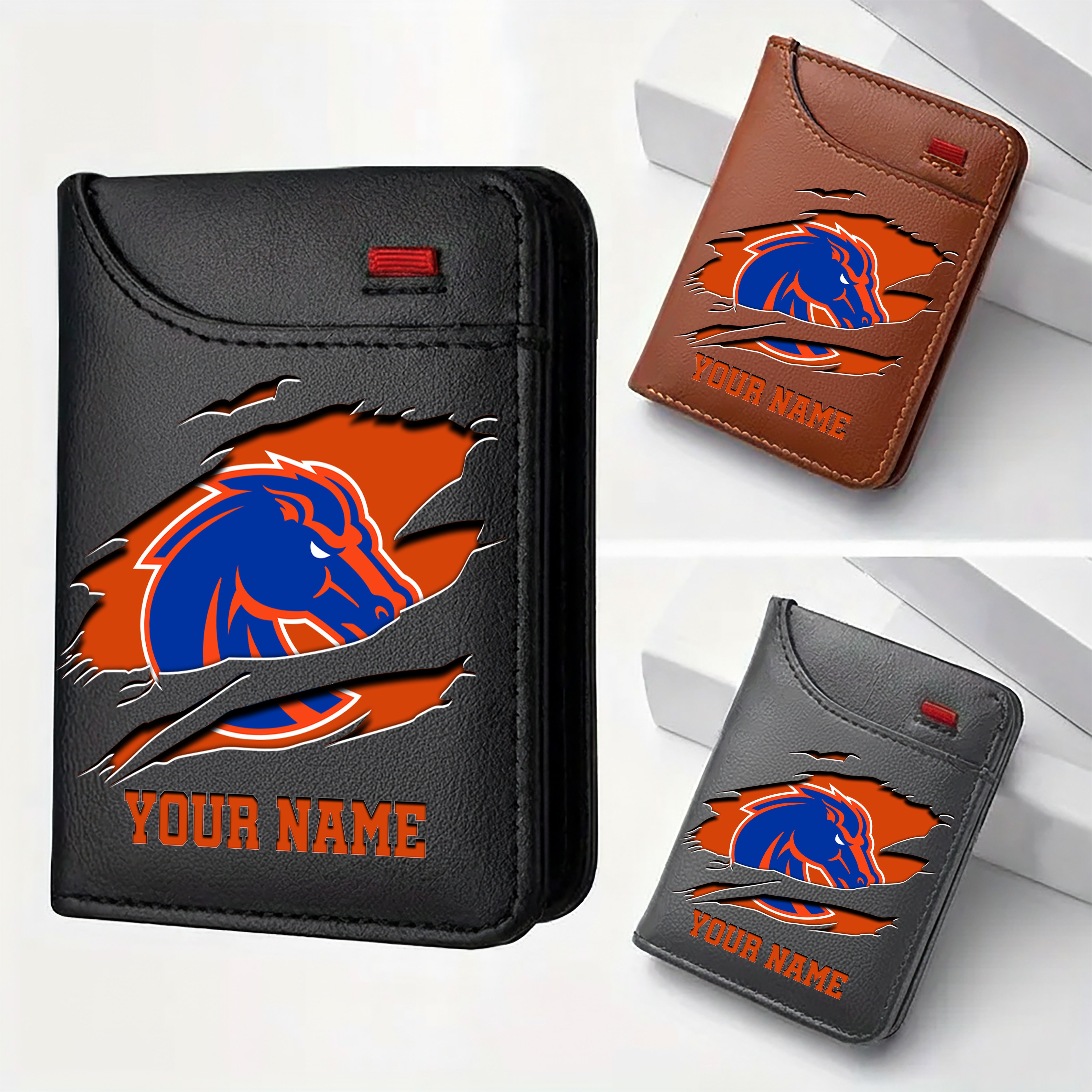Boise State Broncos Men Wallet Custom Your Name, Football Team Men Wallet For Fans, Gifts For Football Lovers EHIVM-09253657A