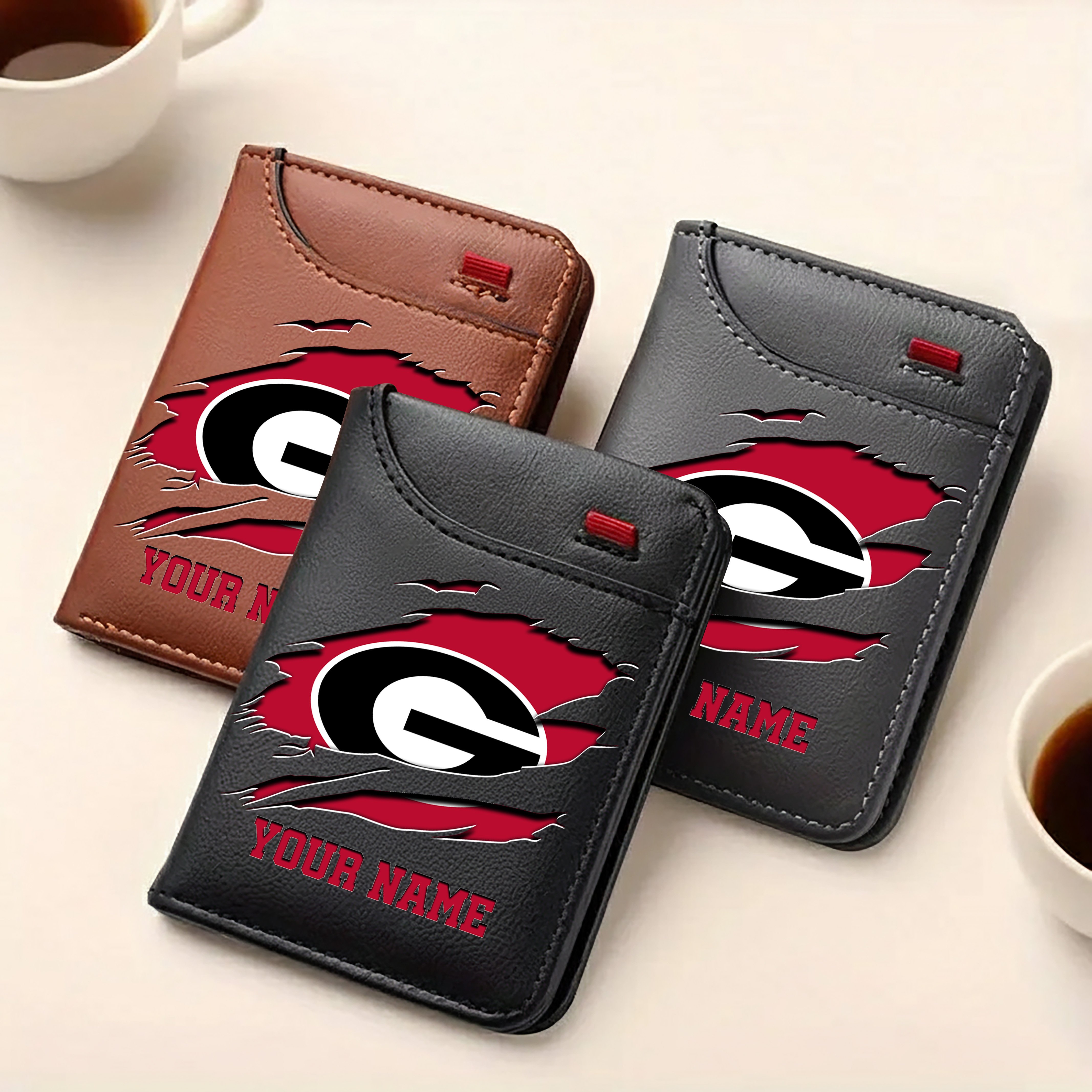 Alternative view of Georgia Bulldogs Men Wallet Custom Your Name, Football Team Men Wallet For Fans, Gifts For Football Lovers EHIVM-09253657A