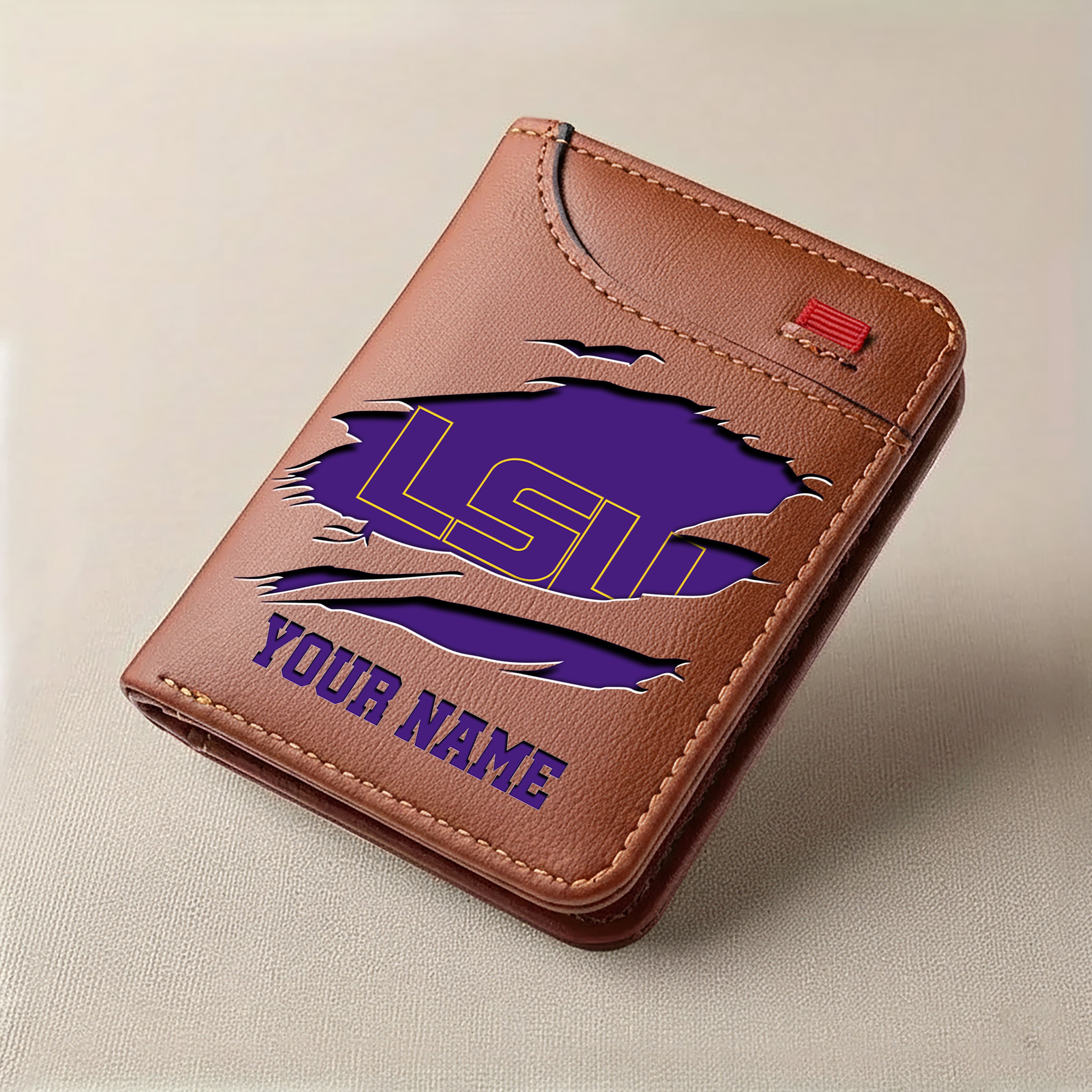 LSU TIGERS Men Wallet Custom Your Name, Football Team Men Wallet For Fans, Gifts For Football Lovers EHIVM-09253657A - Image 4
