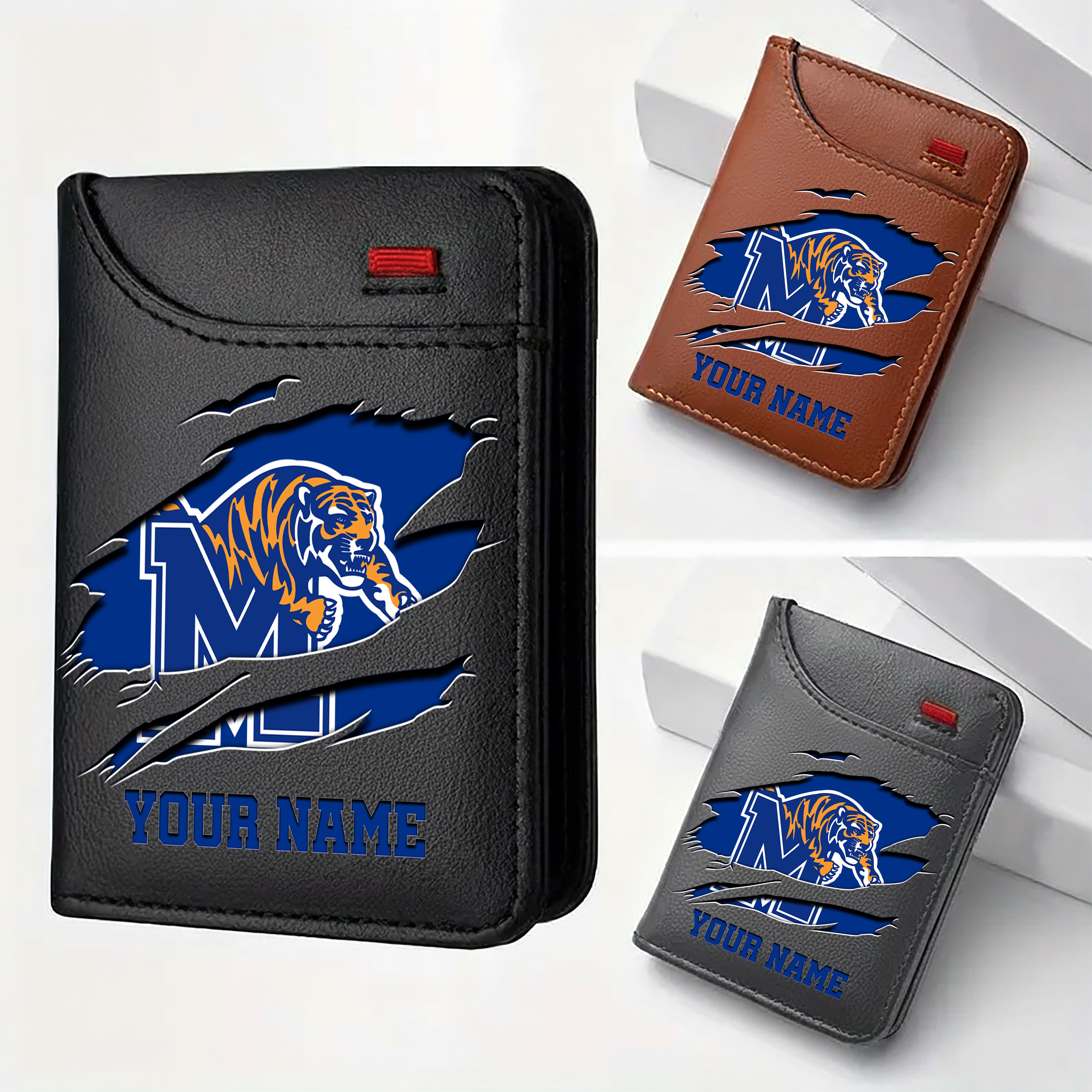 Memphis Tigers Men Wallet Custom Your Name, Football Team Men Wallet For Fans, Gifts For Football Lovers EHIVM-09253657A
