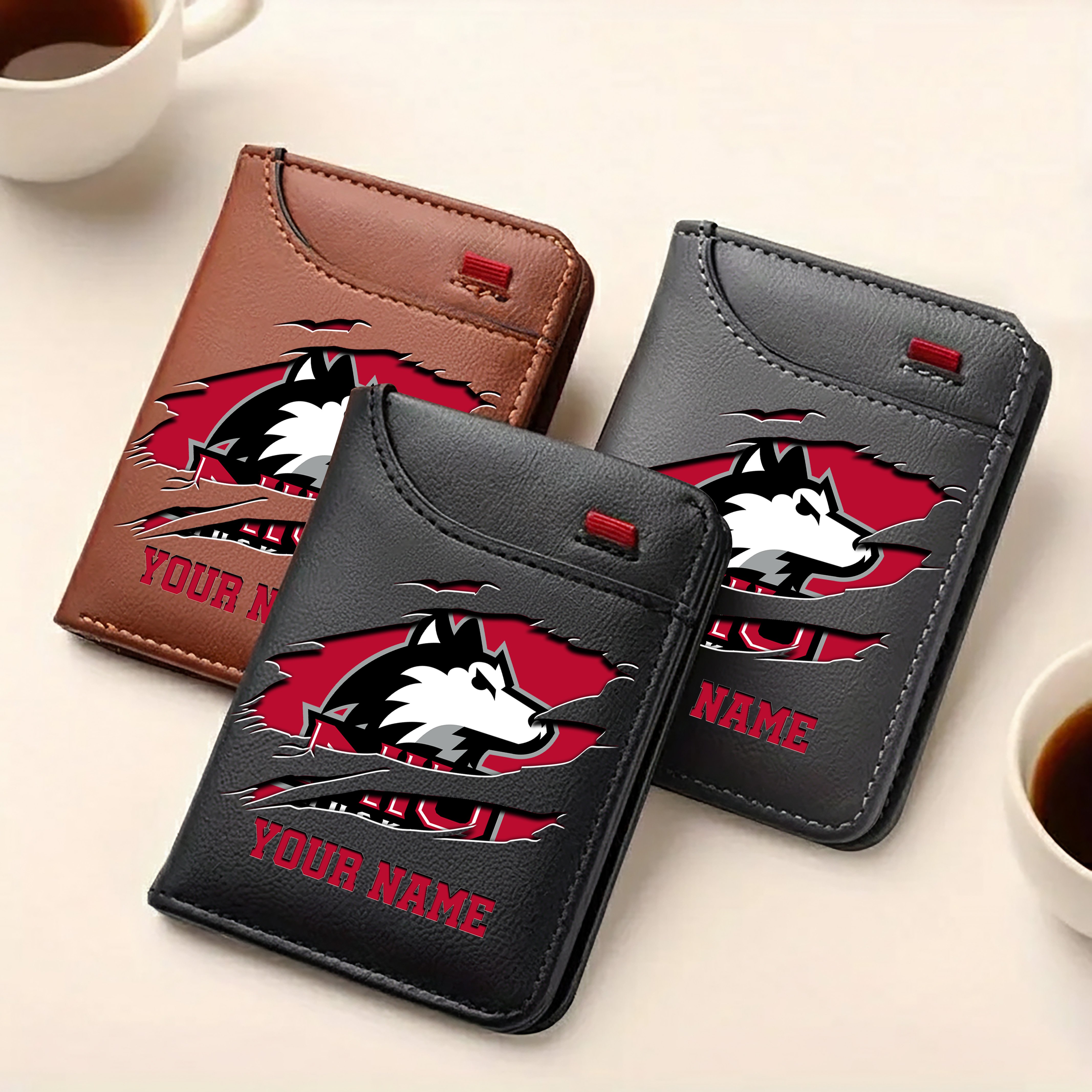 Alternative view of Northern Illinois Huskies Men Wallet Custom Your Name, Football Team Men Wallet For Fans, Gifts For Football Lovers EHIVM-09253657A