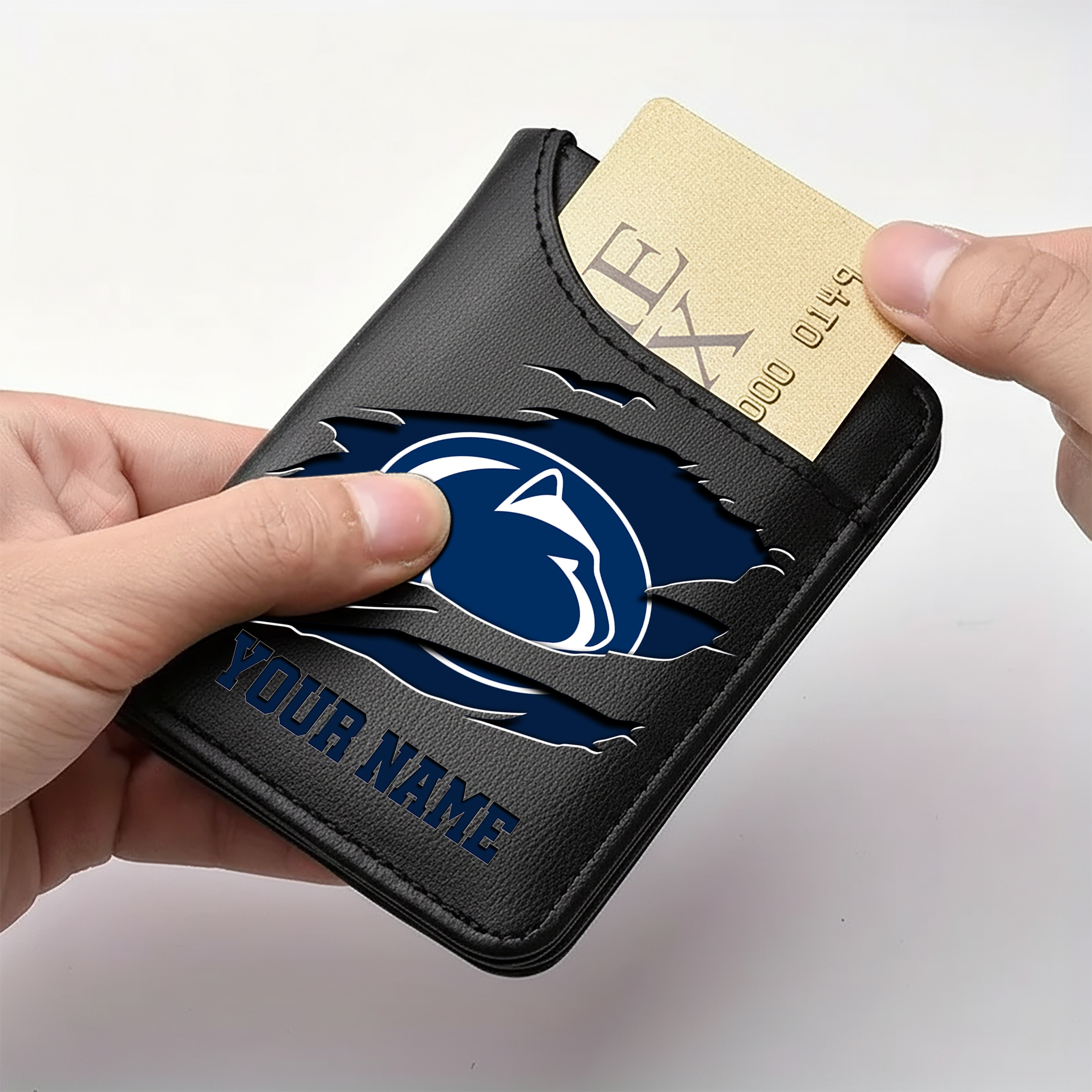 Penn State Nittany Lions Men Wallet Custom Your Name, Football Team Men Wallet For Fans, Gifts For Football Lovers EHIVM-09253657A - Image 3