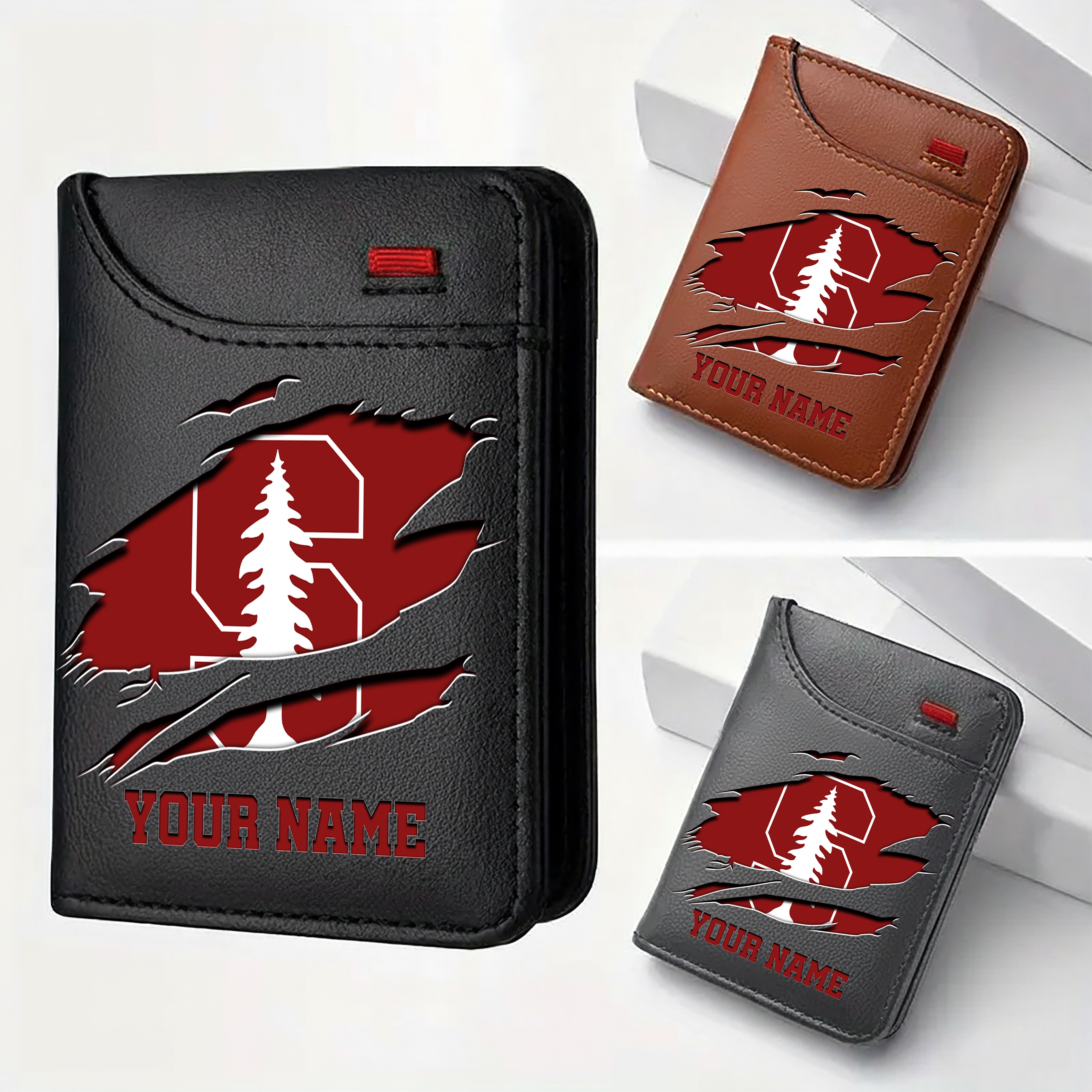 Stanford Cardinal Men Wallet Custom Your Name, Football Team Men Wallet For Fans, Gifts For Football Lovers EHIVM-09253657A