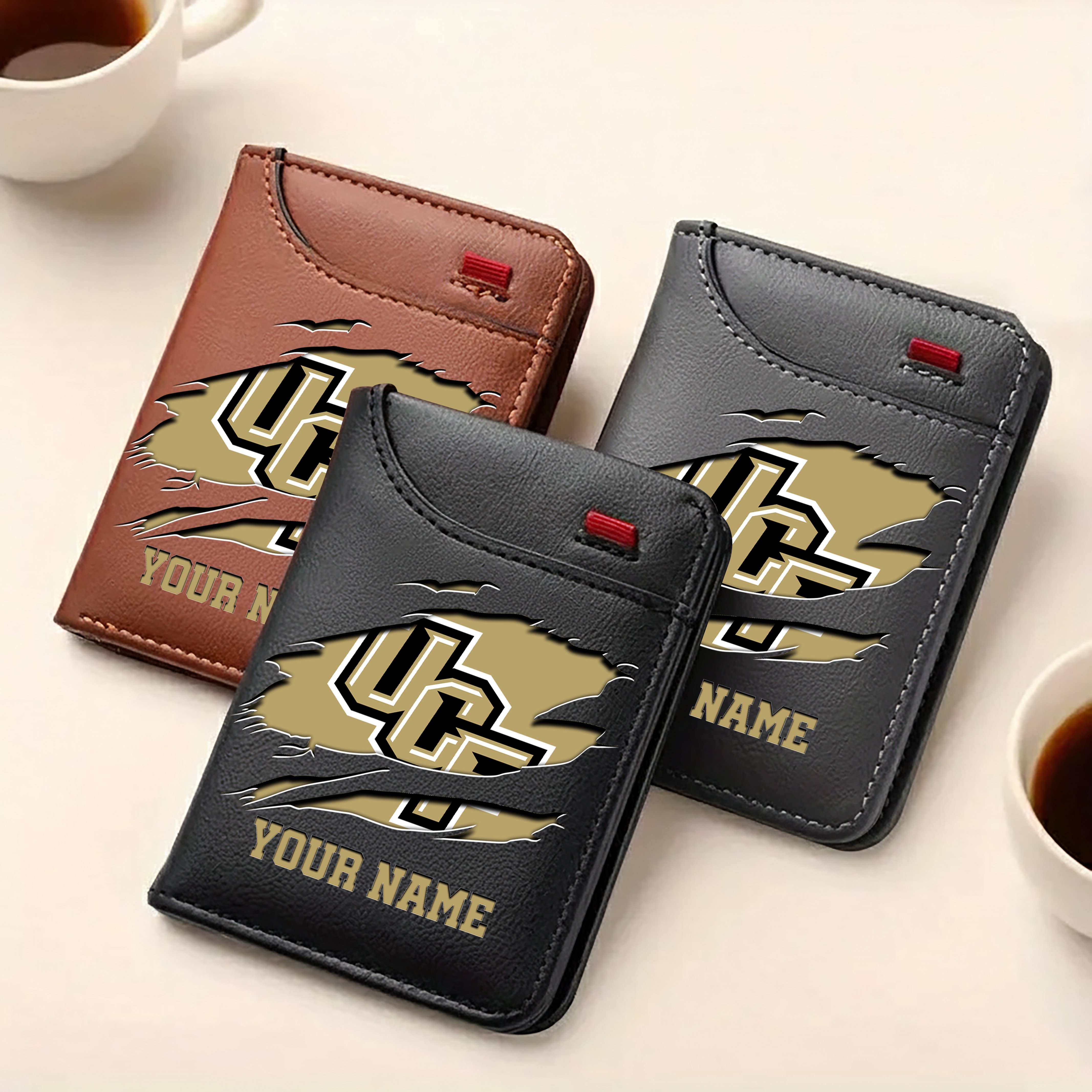 Alternative view of UCF Knights Men Wallet Custom Your Name, Football Team Men Wallet For Fans, Gifts For Football Lovers EHIVM-09253657A