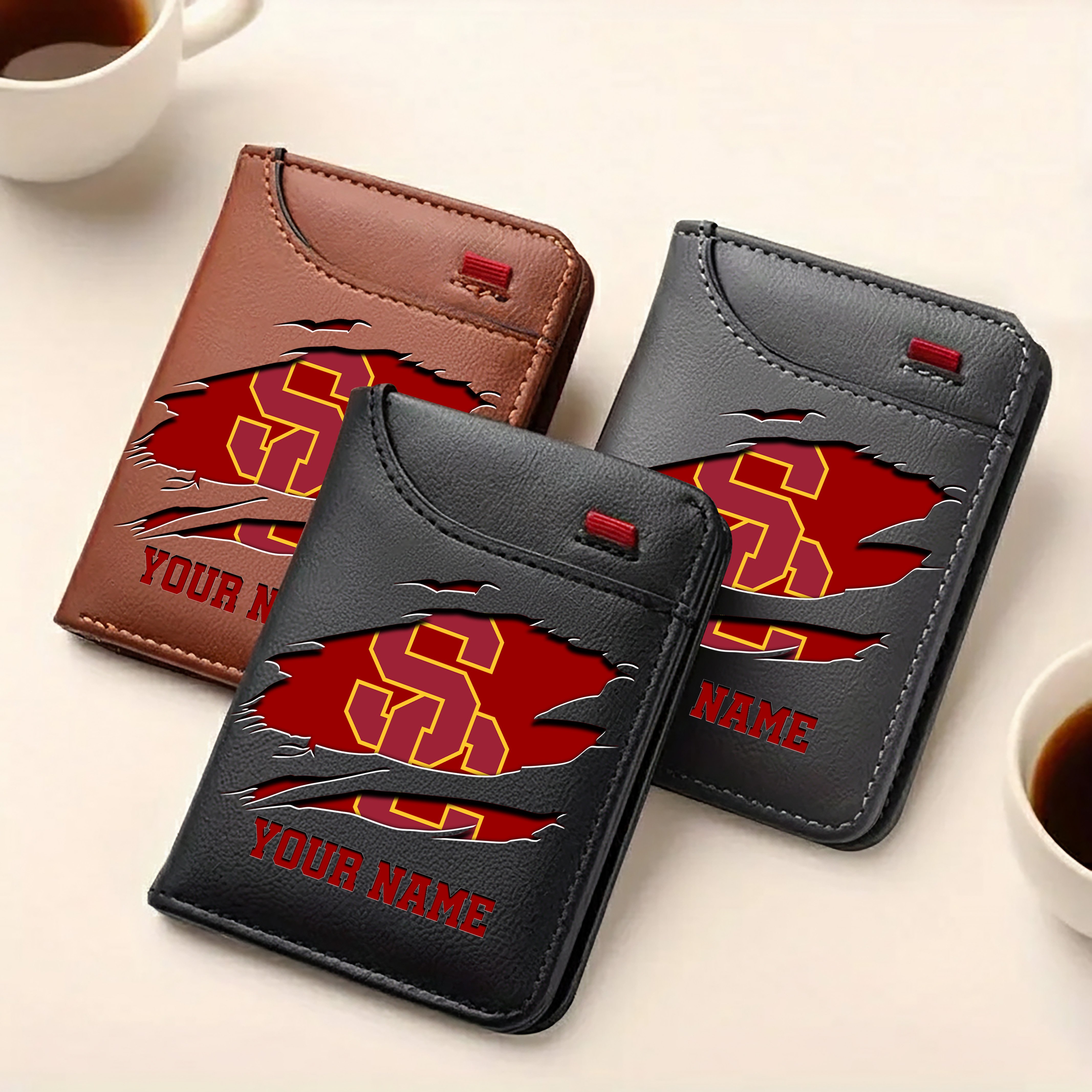 Alternative view of USC Trojans Men Wallet Custom Your Name, Football Team Men Wallet For Fans, Gifts For Football Lovers EHIVM-09253657A
